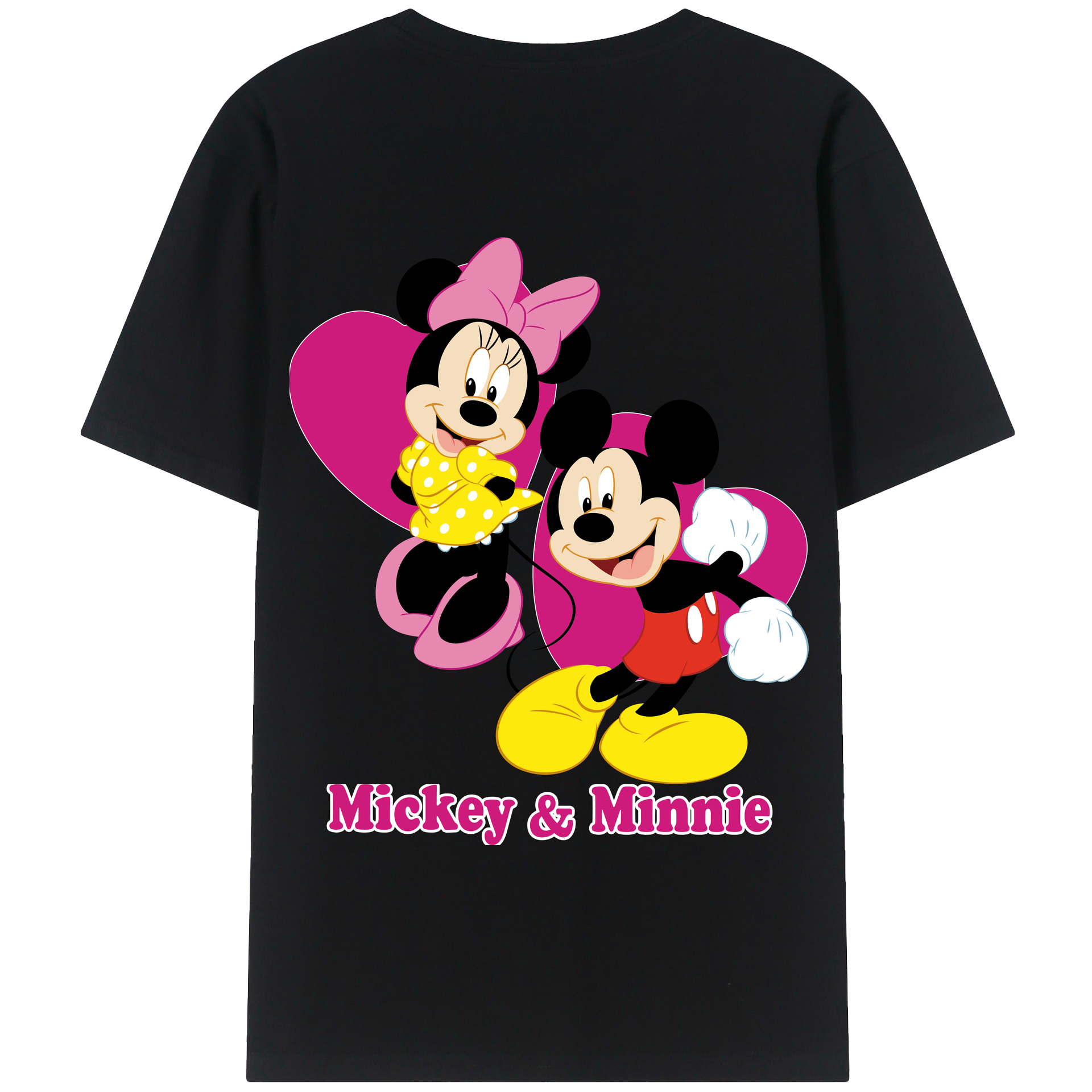 （画像用） ミッキーマウス Mickey Mouse 綿100％半袖Tシャツ（背面プリント）
