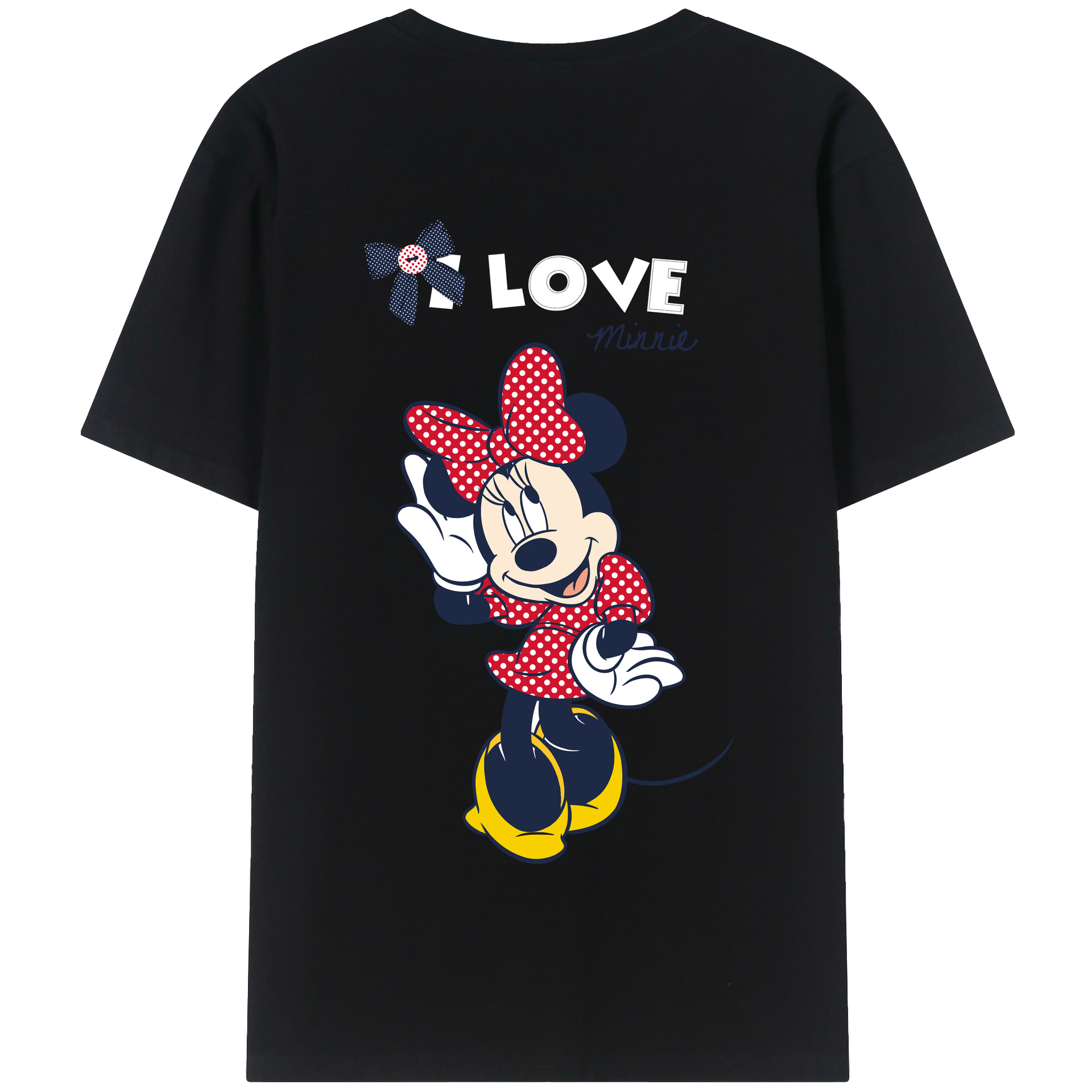 （画像用） ミッキーマウス Mickey Mouse 綿100％半袖Tシャツ（背面プリント）