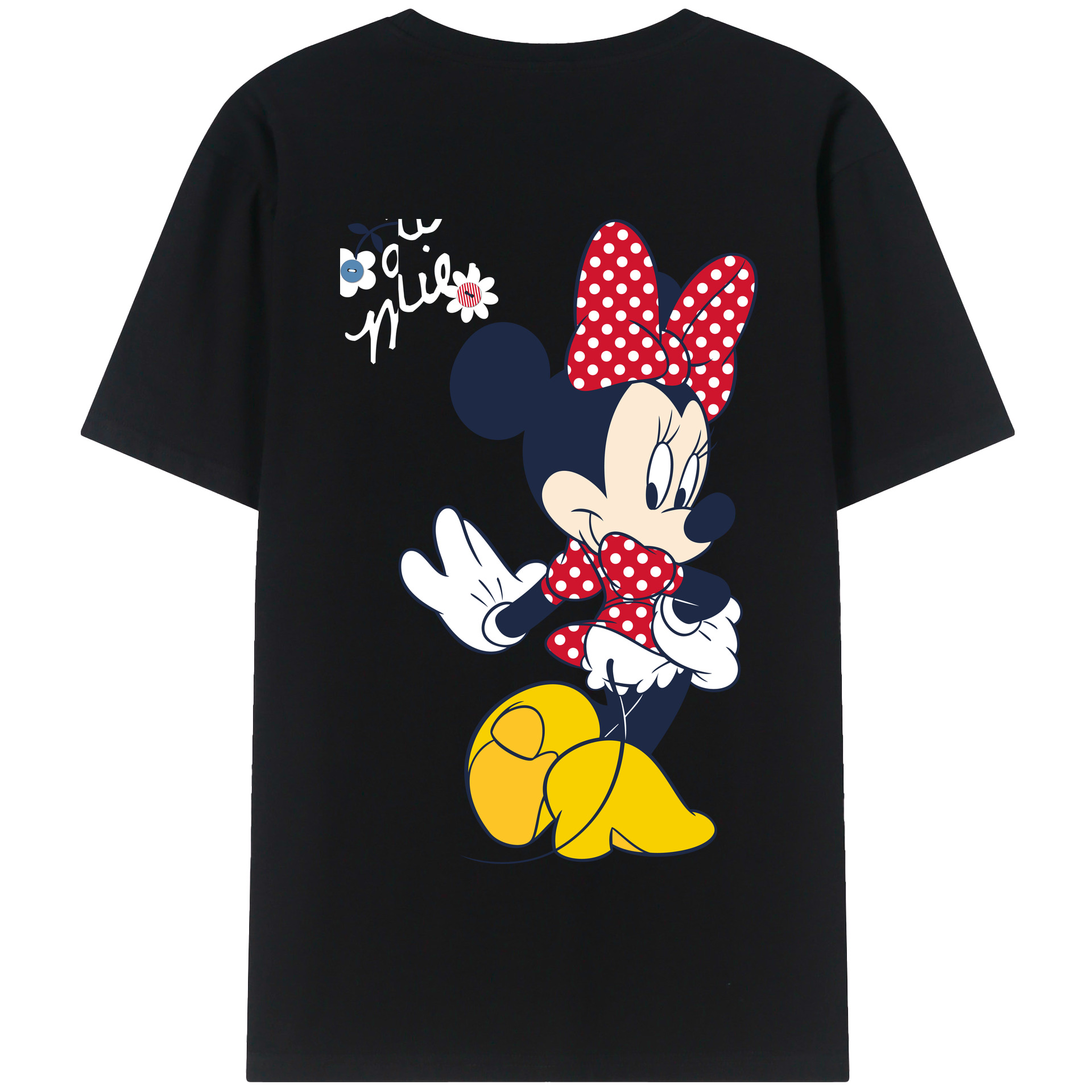 （画像用） ミッキーマウス Mickey Mouse 綿100％半袖Tシャツ（背面プリント）