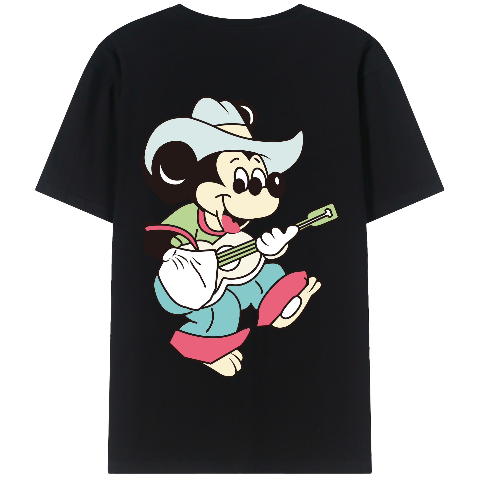 （画像用） ミッキーマウス Mickey Mouse 綿100％半袖Tシャツ（背面プリント）