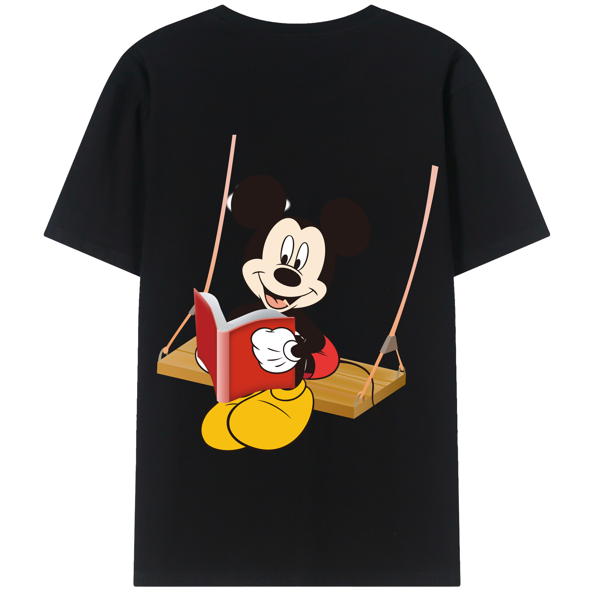 （画像用） ミッキーマウス Mickey Mouse 綿100％半袖Tシャツ（背面プリント）