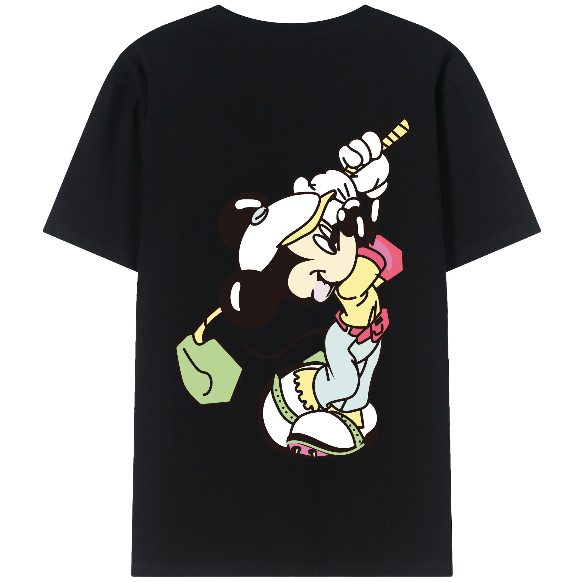 （画像用） ミッキーマウス Mickey Mouse 綿100％半袖Tシャツ（背面プリント）