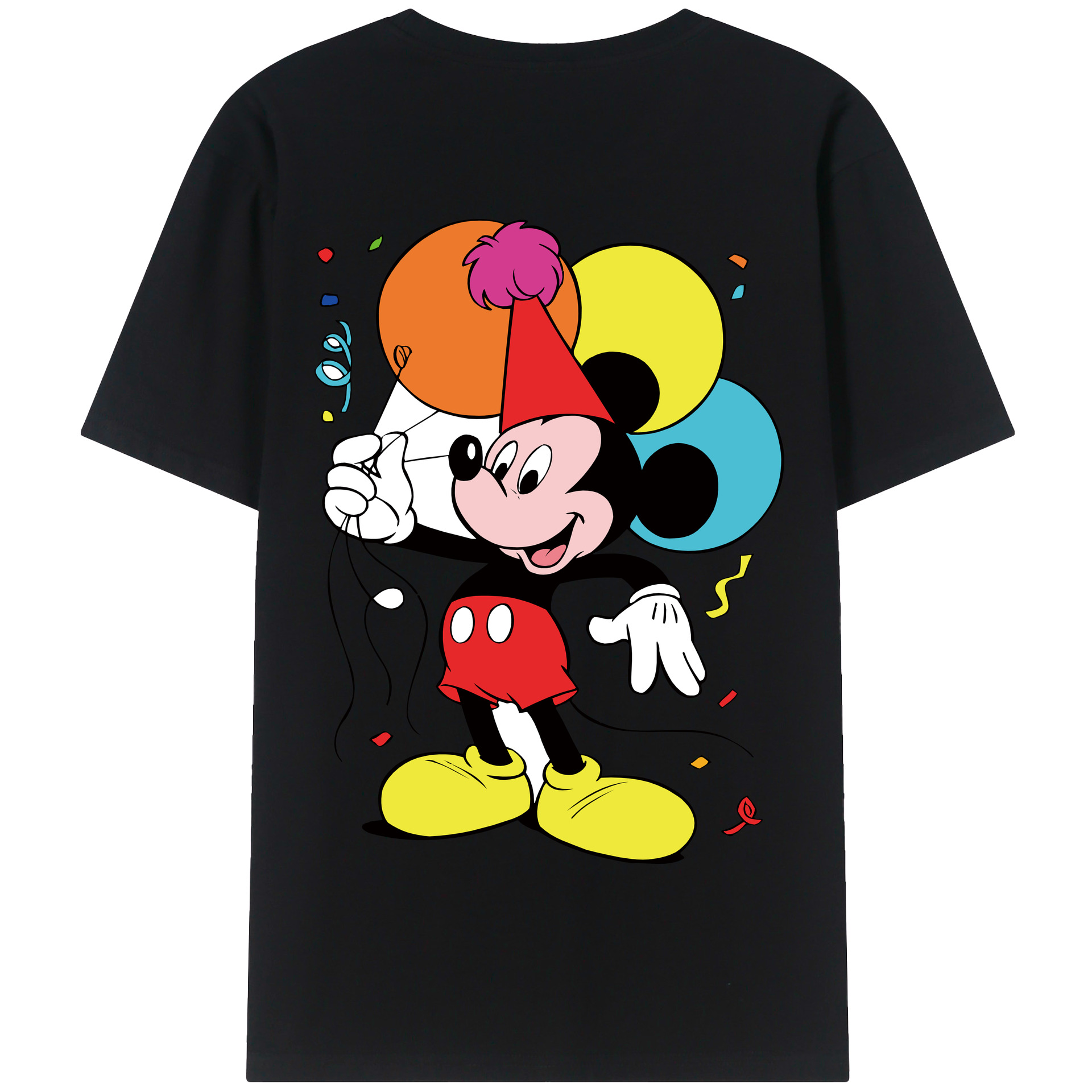 （画像用） ミッキーマウス Mickey Mouse 綿100％半袖Tシャツ（背面プリント）
