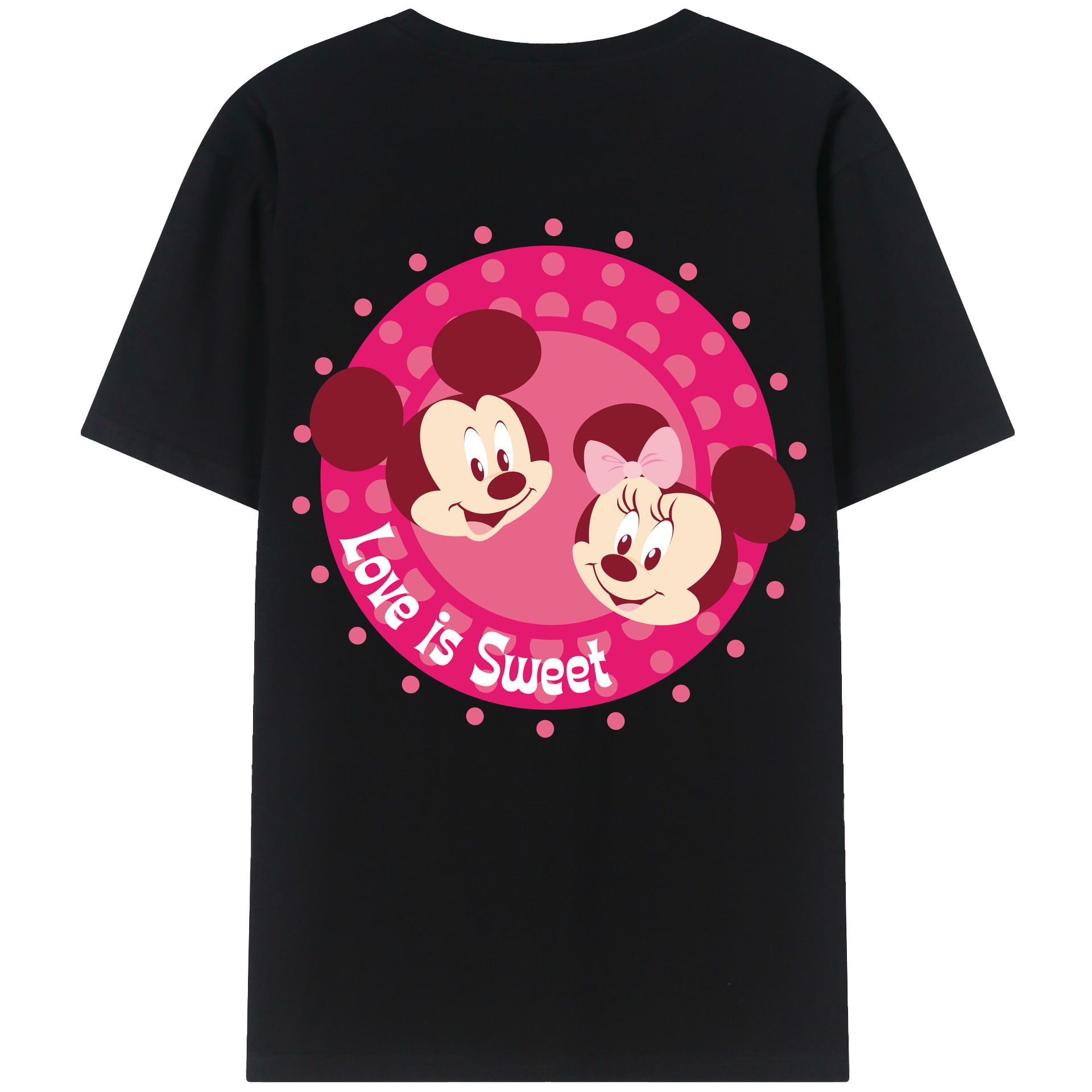 （画像用） ミッキーマウス Mickey Mouse 綿100％半袖Tシャツ（背面プリント）