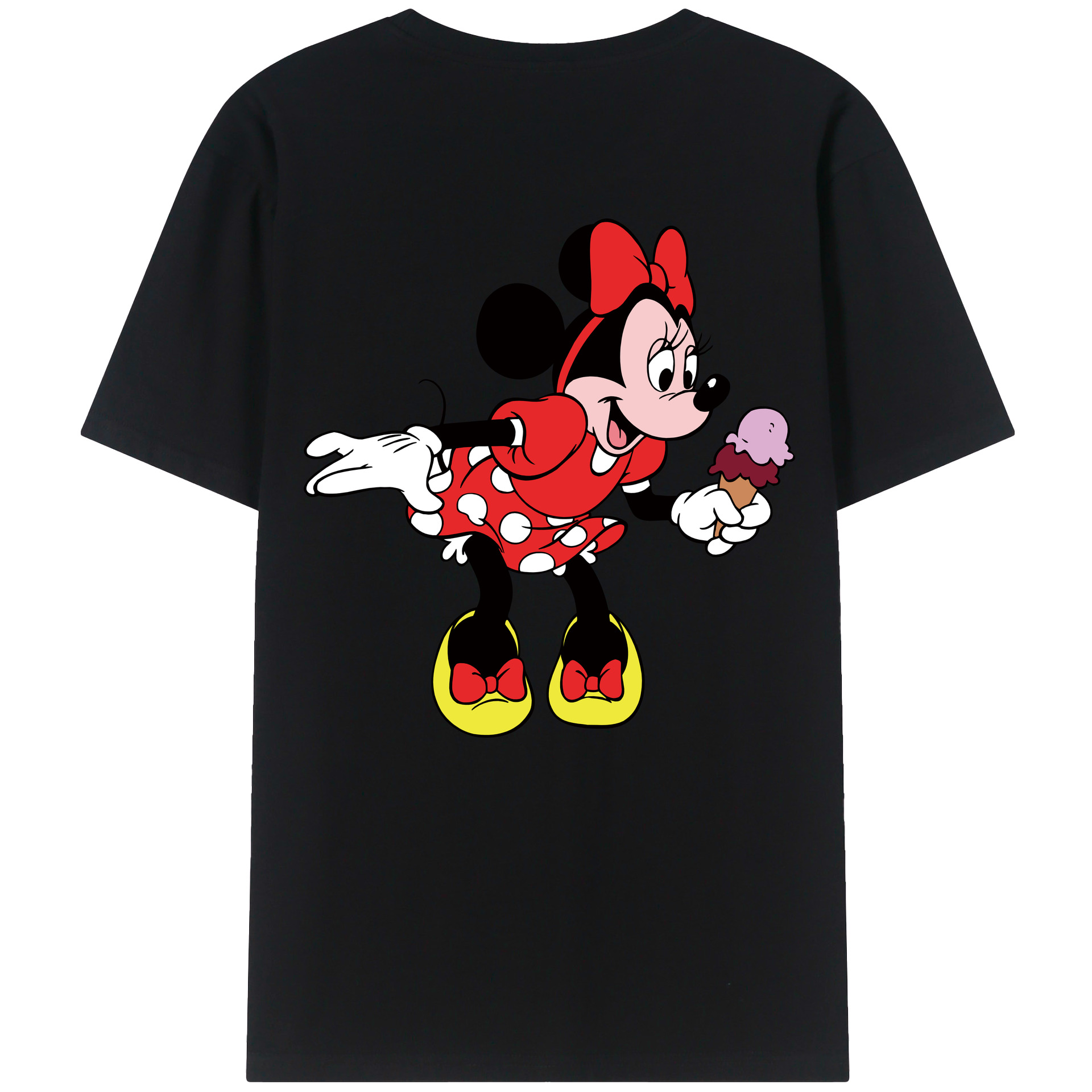 （画像用） ミッキーマウス Mickey Mouse 綿100％半袖Tシャツ（背面プリント）