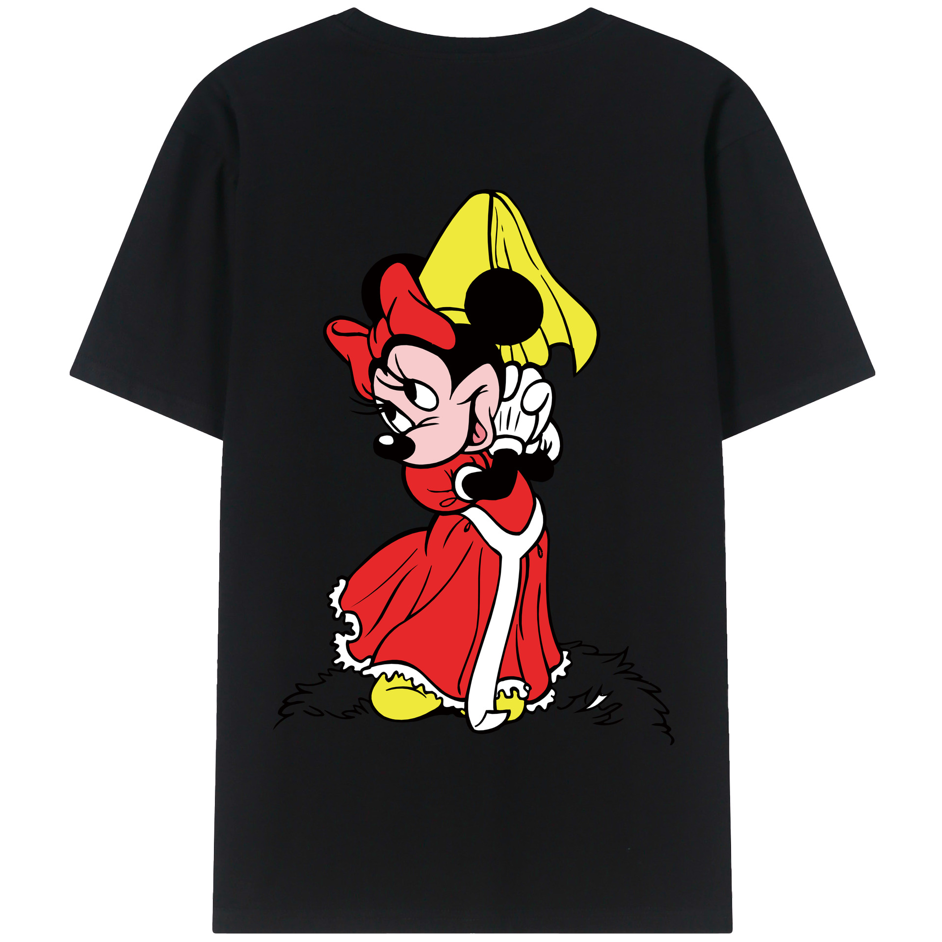 （画像用） ミッキーマウス Mickey Mouse 綿100％半袖Tシャツ（背面プリント）