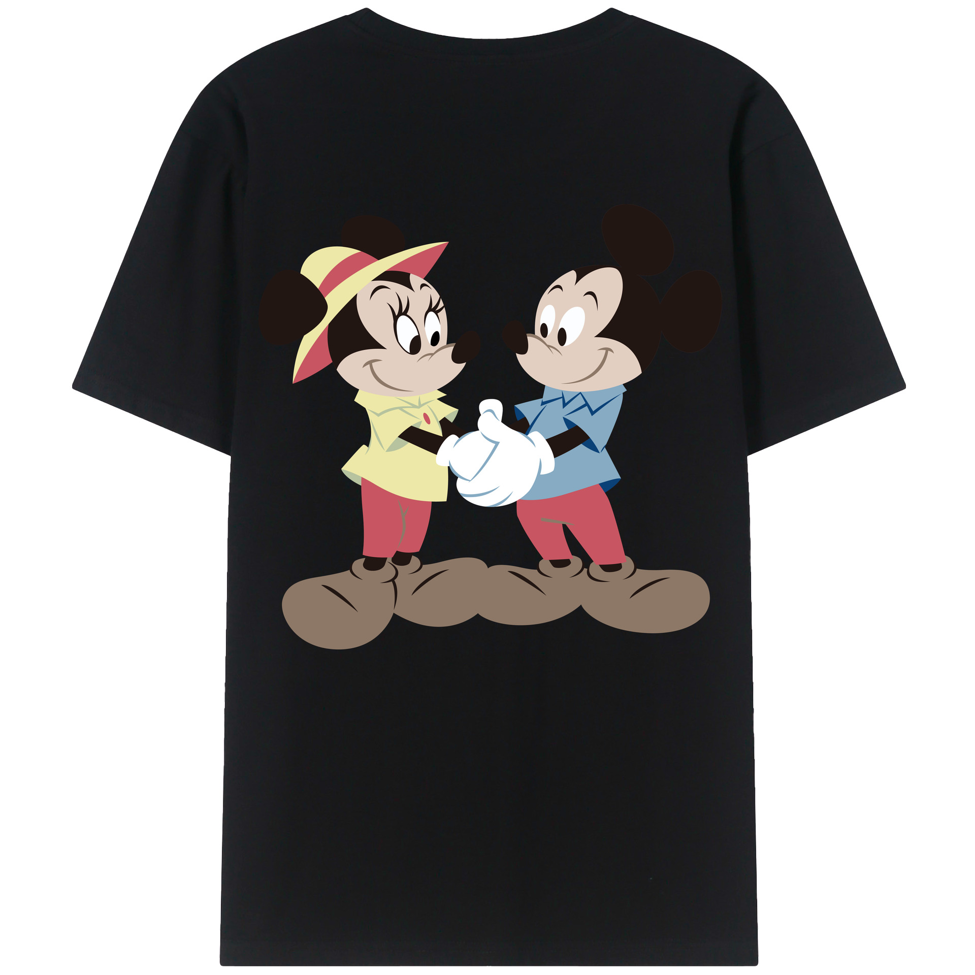 （画像用） ミッキーマウス Mickey Mouse 綿100％半袖Tシャツ（背面プリント）