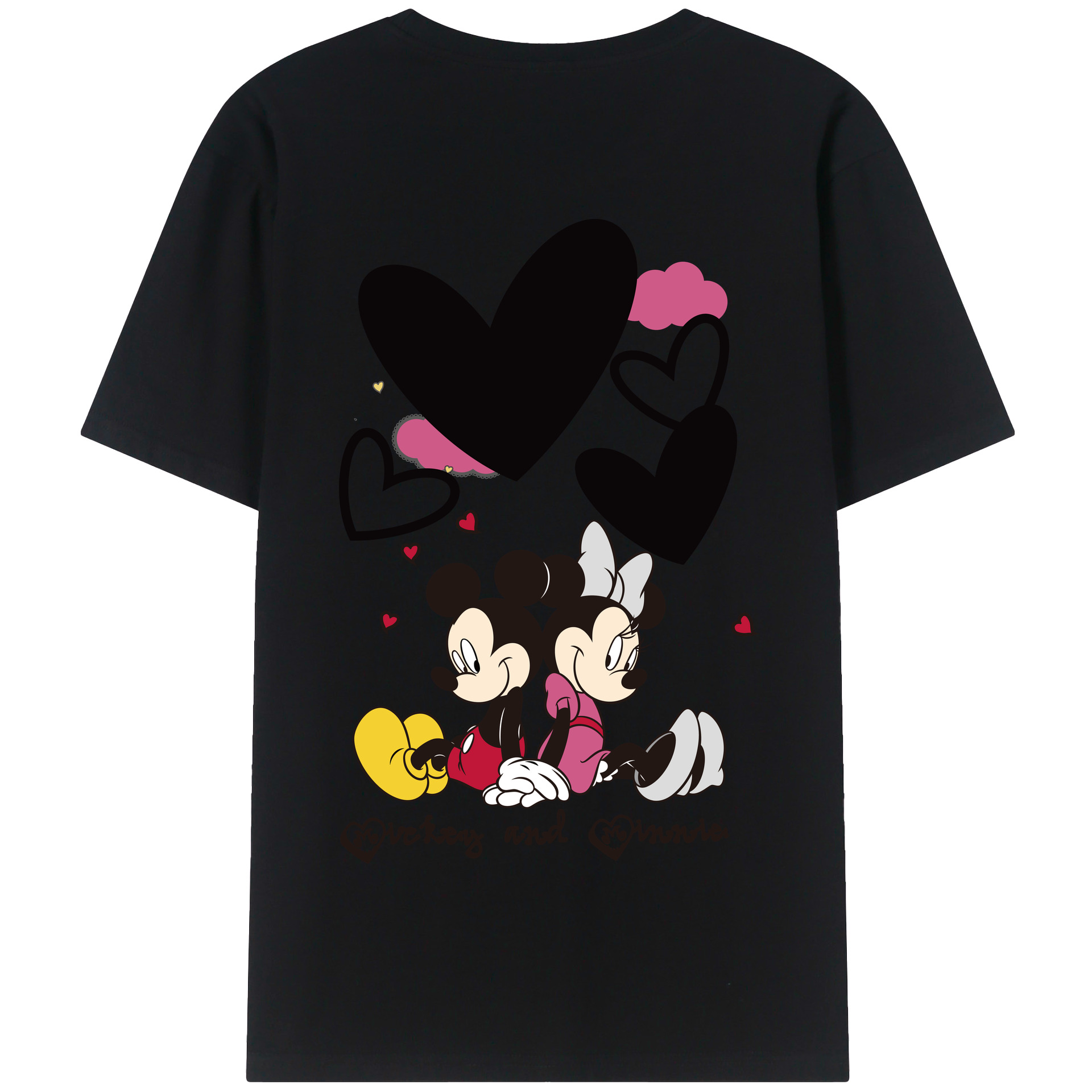 （画像用） ミッキーマウス Mickey Mouse 綿100％半袖Tシャツ（背面プリント）