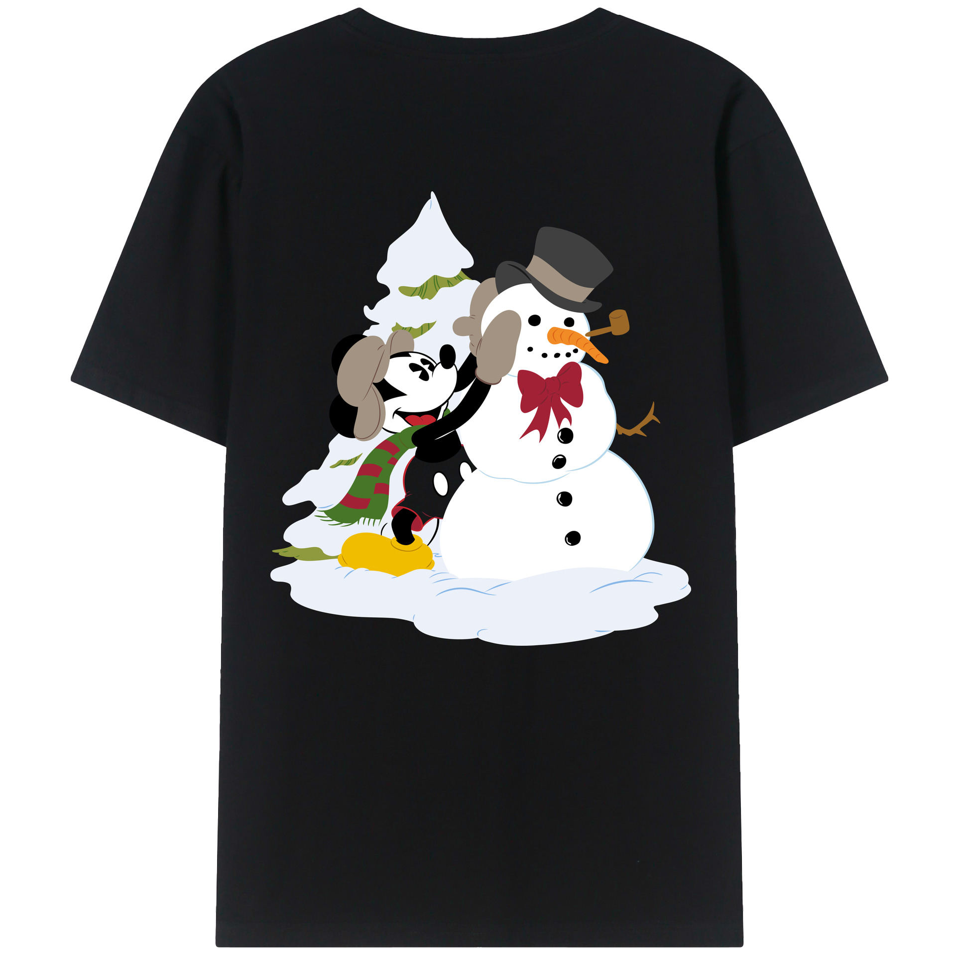 （画像用） ミッキーマウス Mickey Mouse 綿100％半袖Tシャツ（背面プリント）
