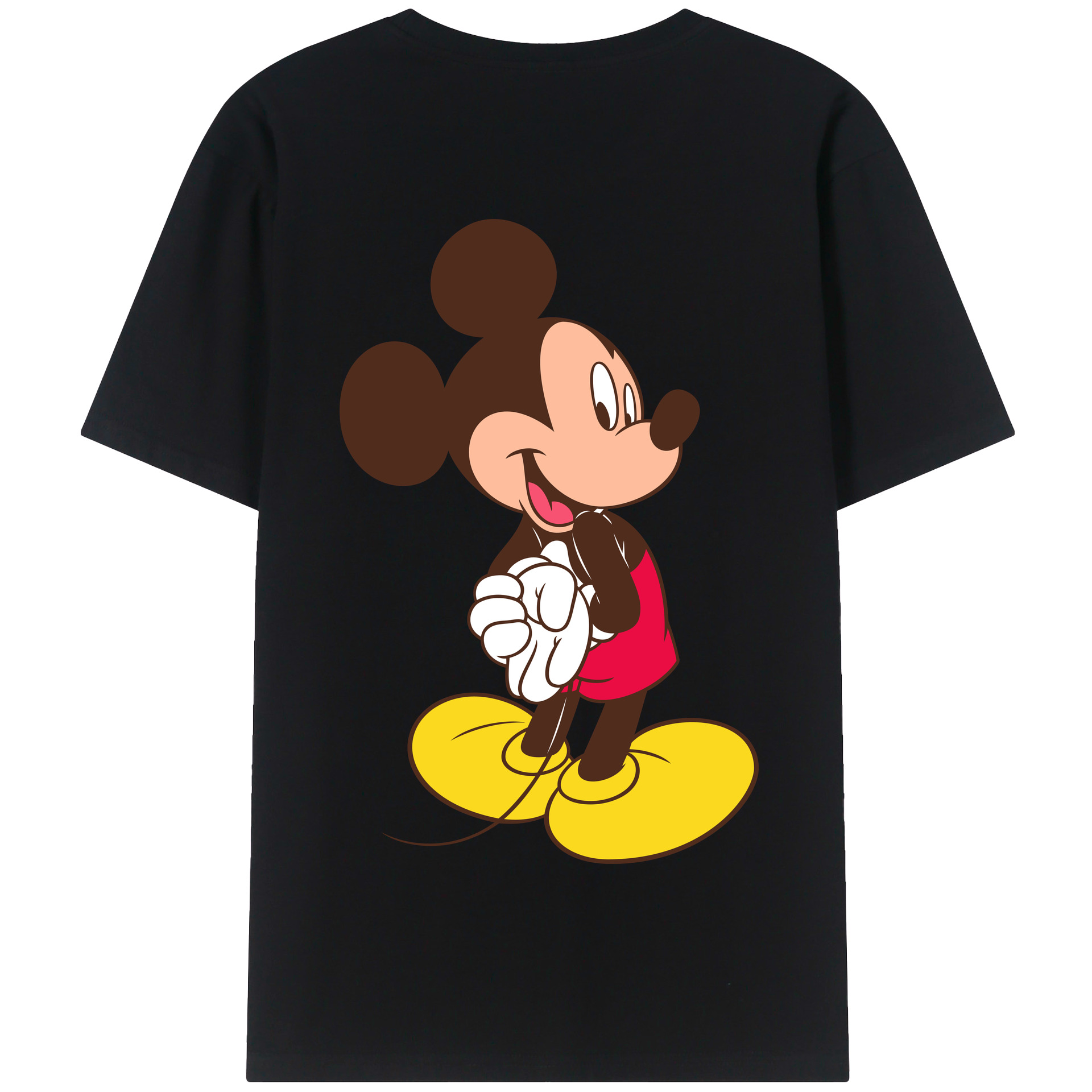 （画像用） ミッキーマウス Mickey Mouse 綿100％半袖Tシャツ（背面プリント）