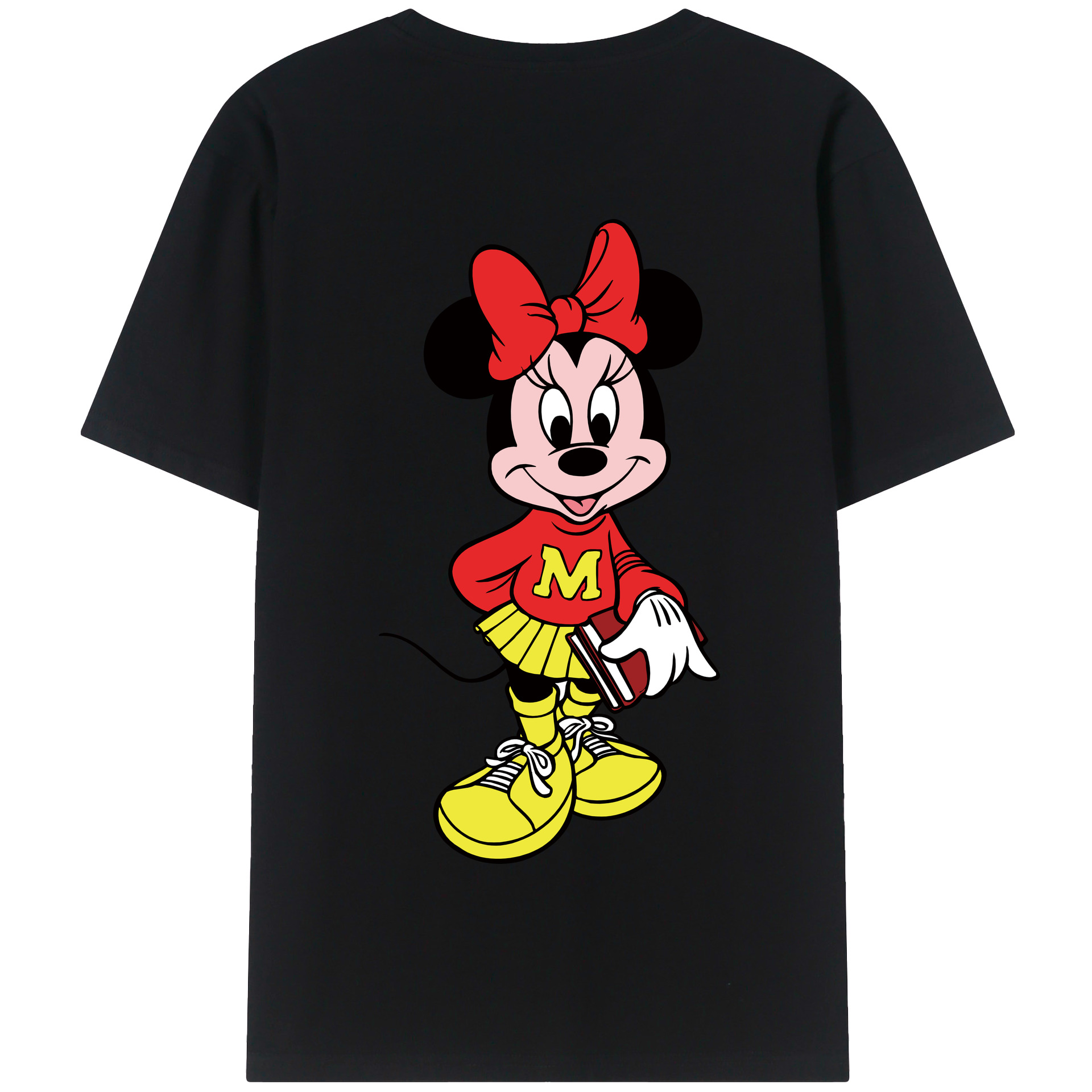 （画像用） ミッキーマウス Mickey Mouse 綿100％半袖Tシャツ（背面プリント）