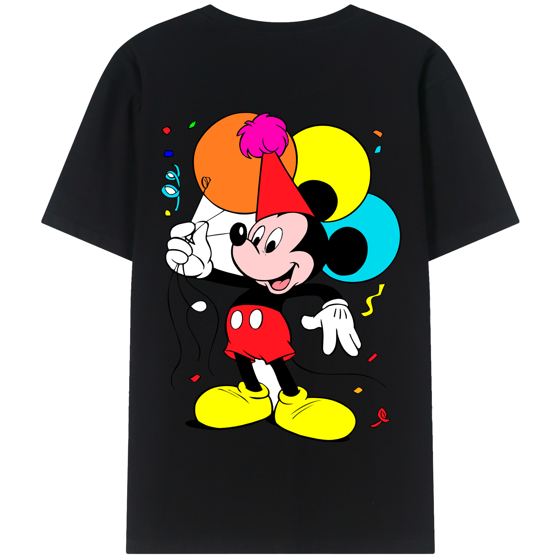 （画像用） ミッキーマウス Mickey Mouse 綿100％半袖Tシャツ（背面プリント）