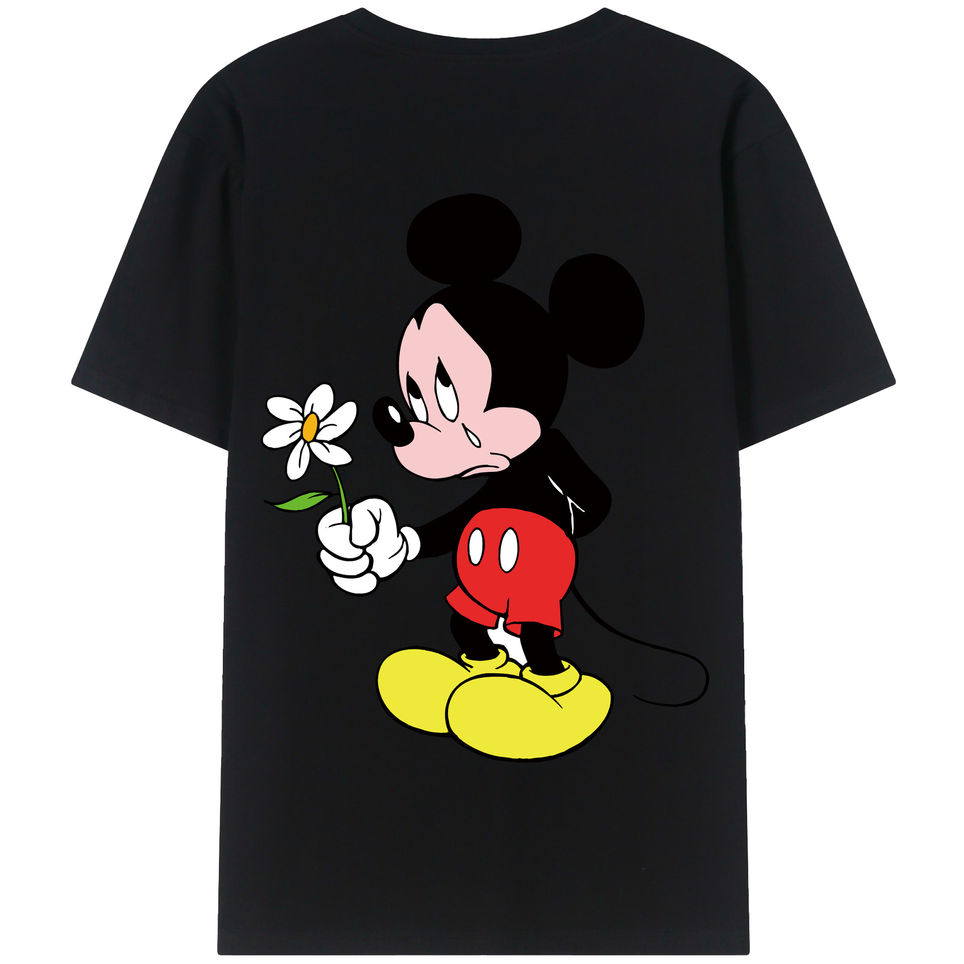 （画像用） ミッキーマウス Mickey Mouse 綿100％半袖Tシャツ（背面プリント）