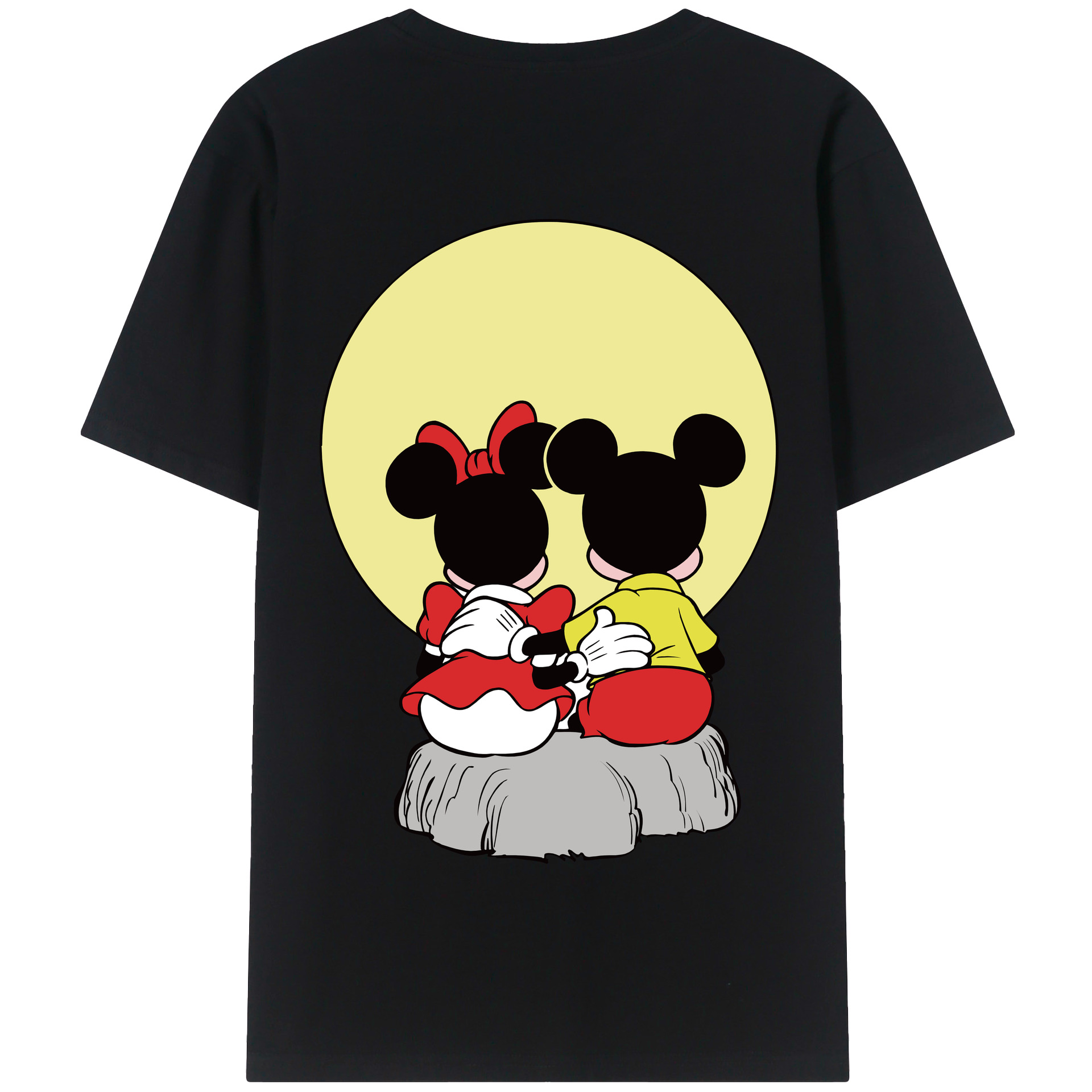 （画像用） ミッキーマウス Mickey Mouse 綿100％半袖Tシャツ（背面プリント）
