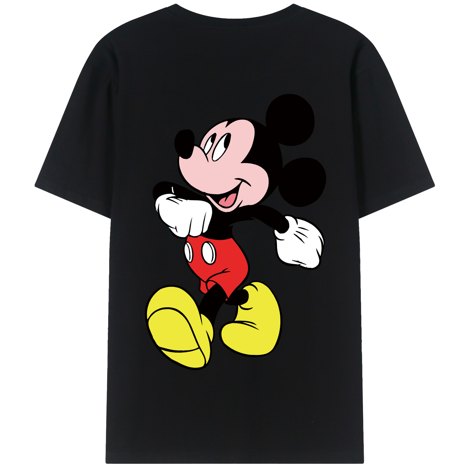 （画像用） ミッキーマウス Mickey Mouse 綿100％半袖Tシャツ（背面プリント）