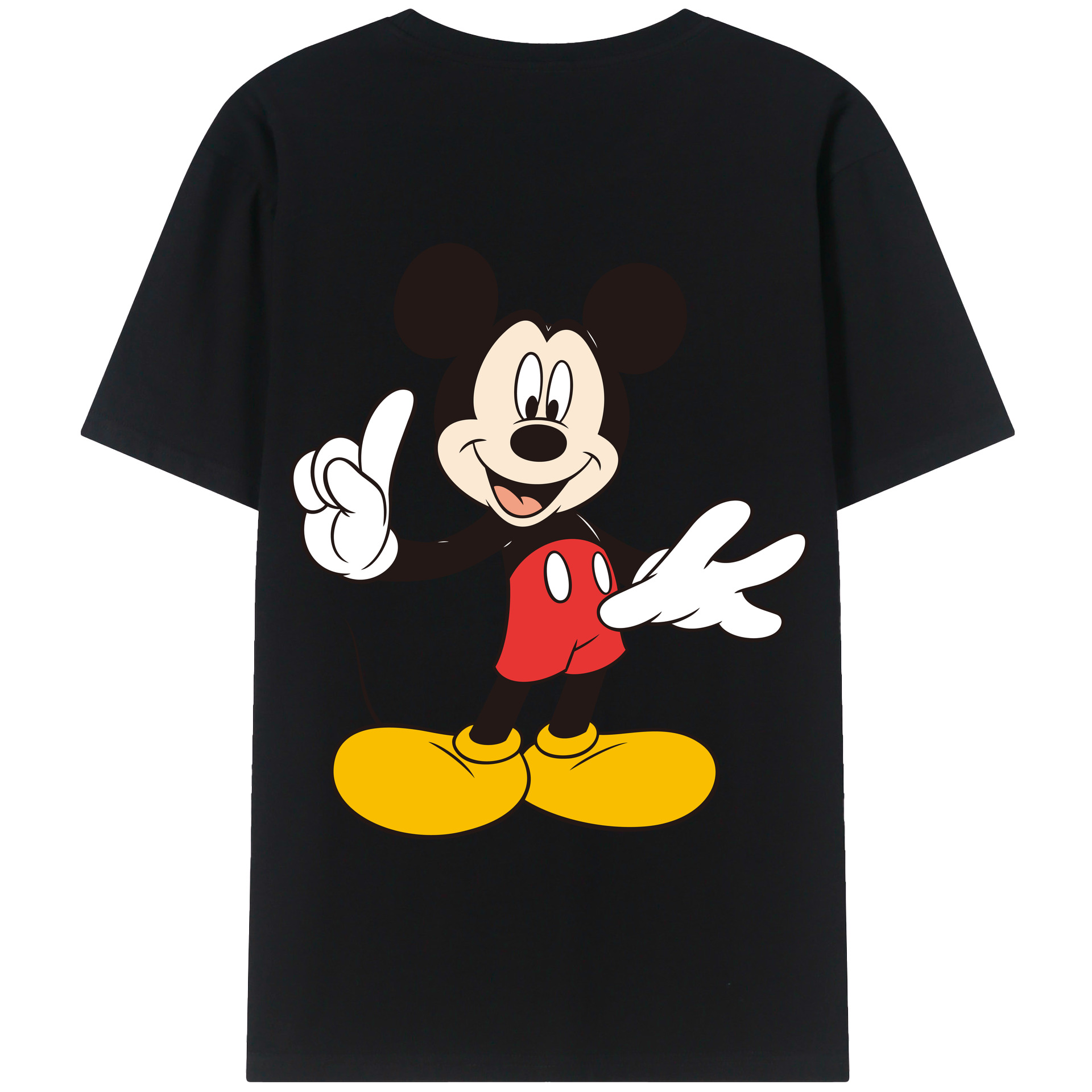 （画像用） ミッキーマウス Mickey Mouse 綿100％半袖Tシャツ（背面プリント）