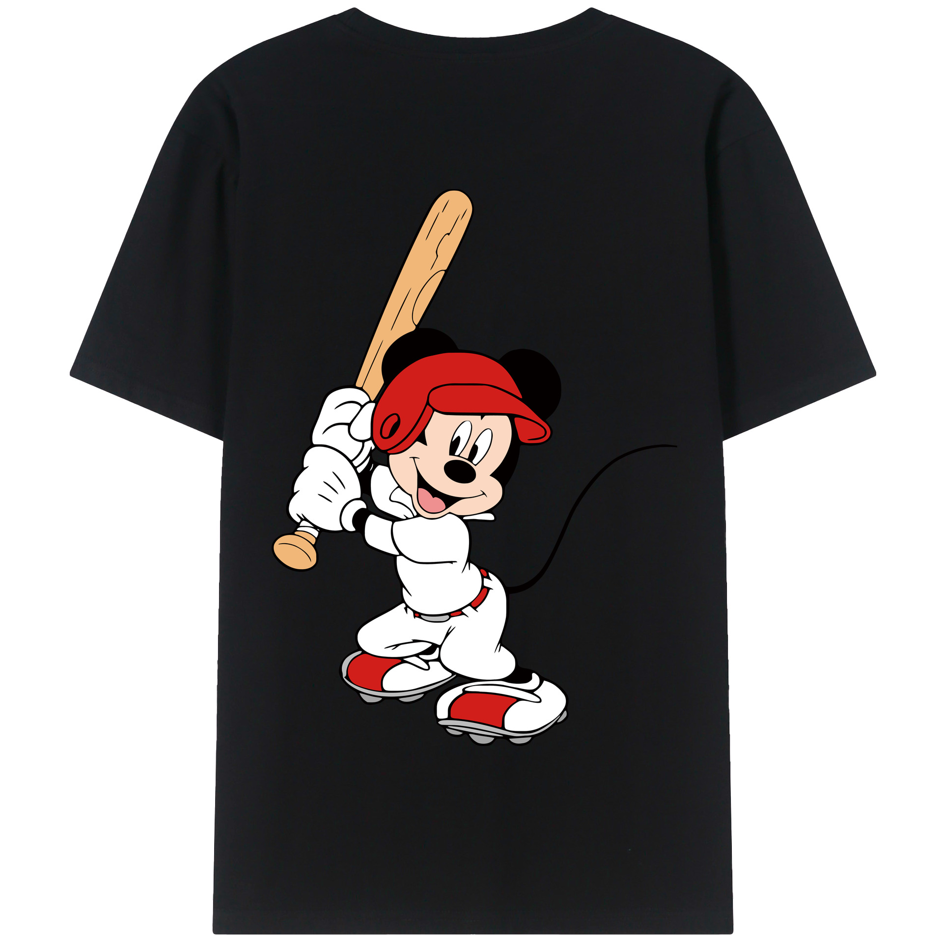 （画像用） ミッキーマウス Mickey Mouse 綿100％半袖Tシャツ（背面プリント）