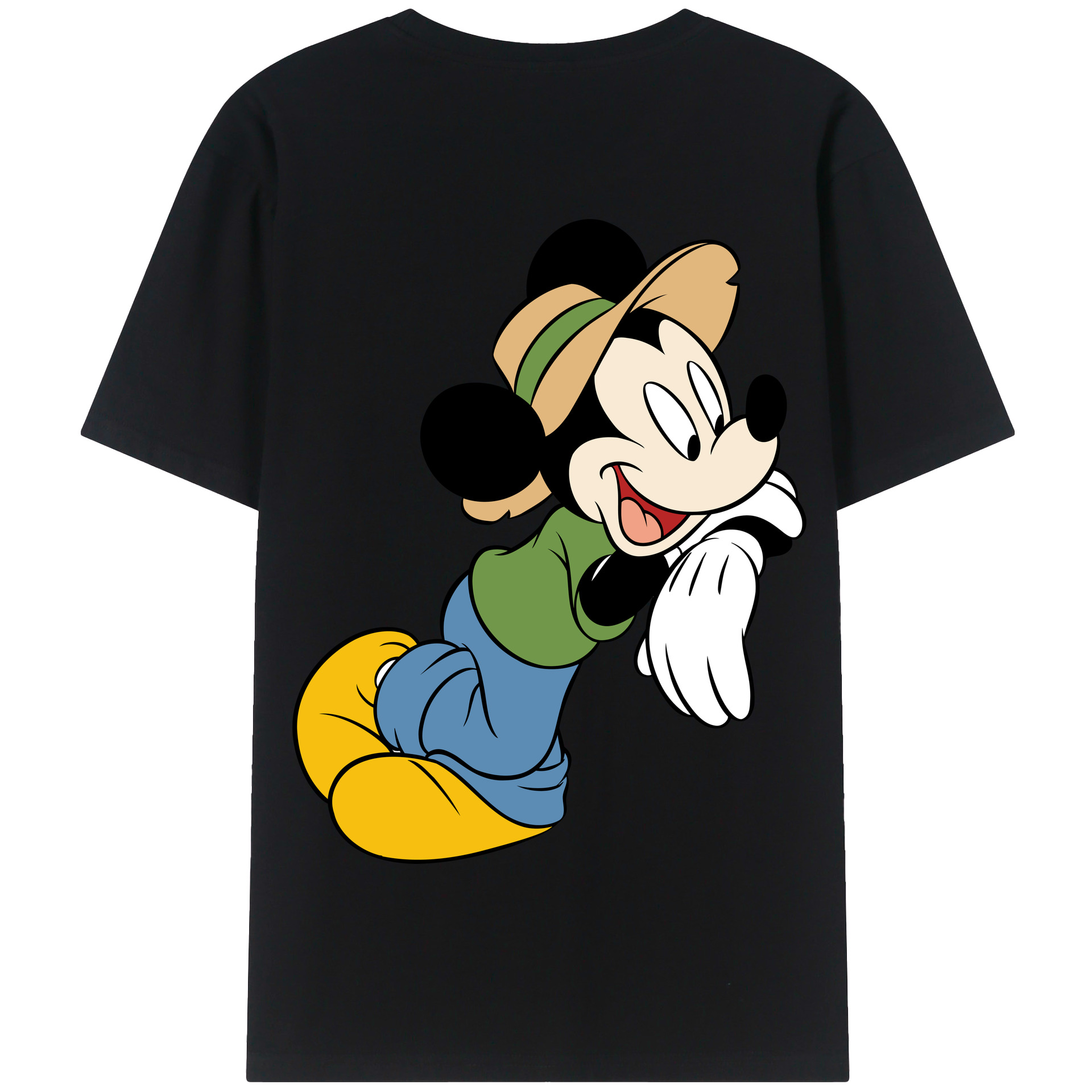 （画像用） ミッキーマウス Mickey Mouse 綿100％半袖Tシャツ（背面プリント）
