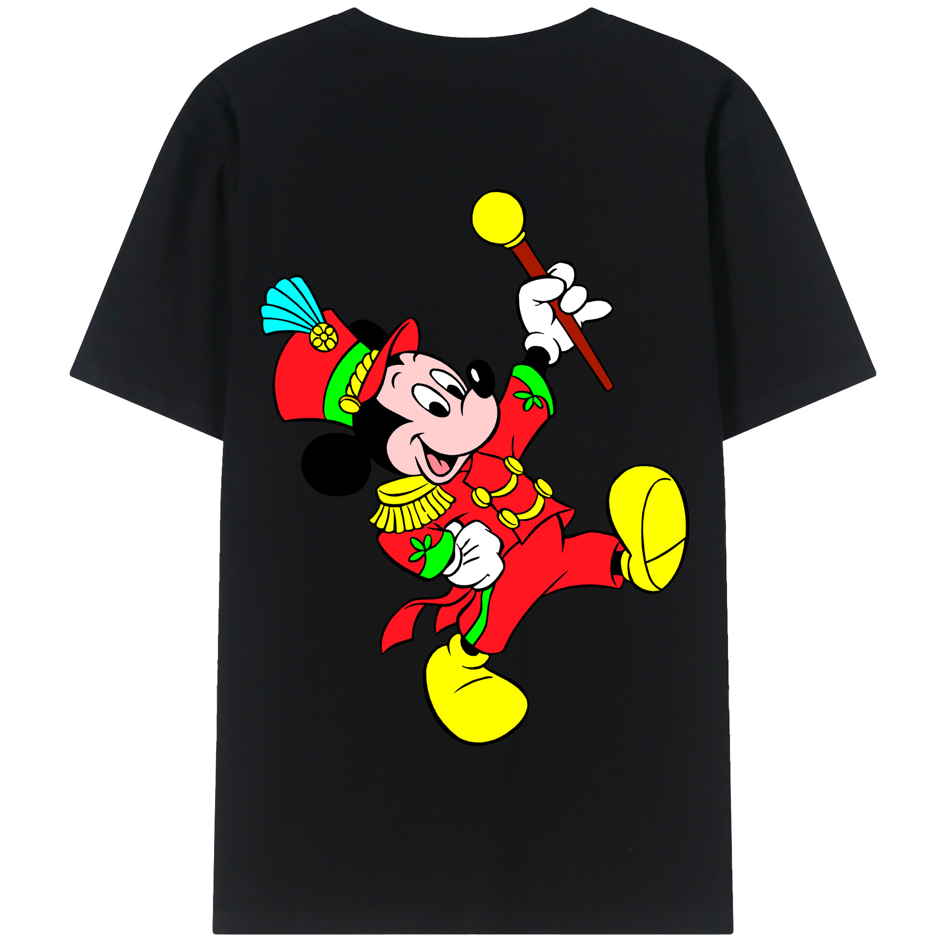 （画像用） ミッキーマウス Mickey Mouse 綿100％半袖Tシャツ（背面プリント）