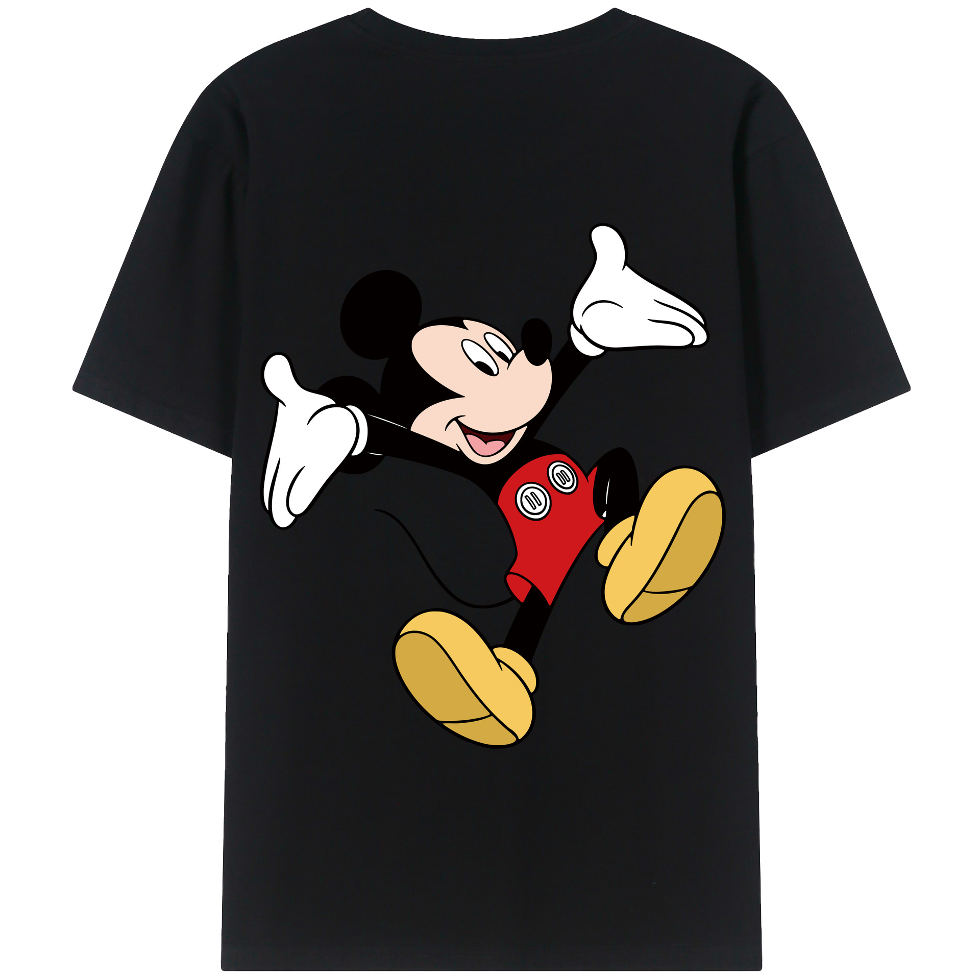 （画像用） ミッキーマウス Mickey Mouse 綿100％半袖Tシャツ（背面プリント）