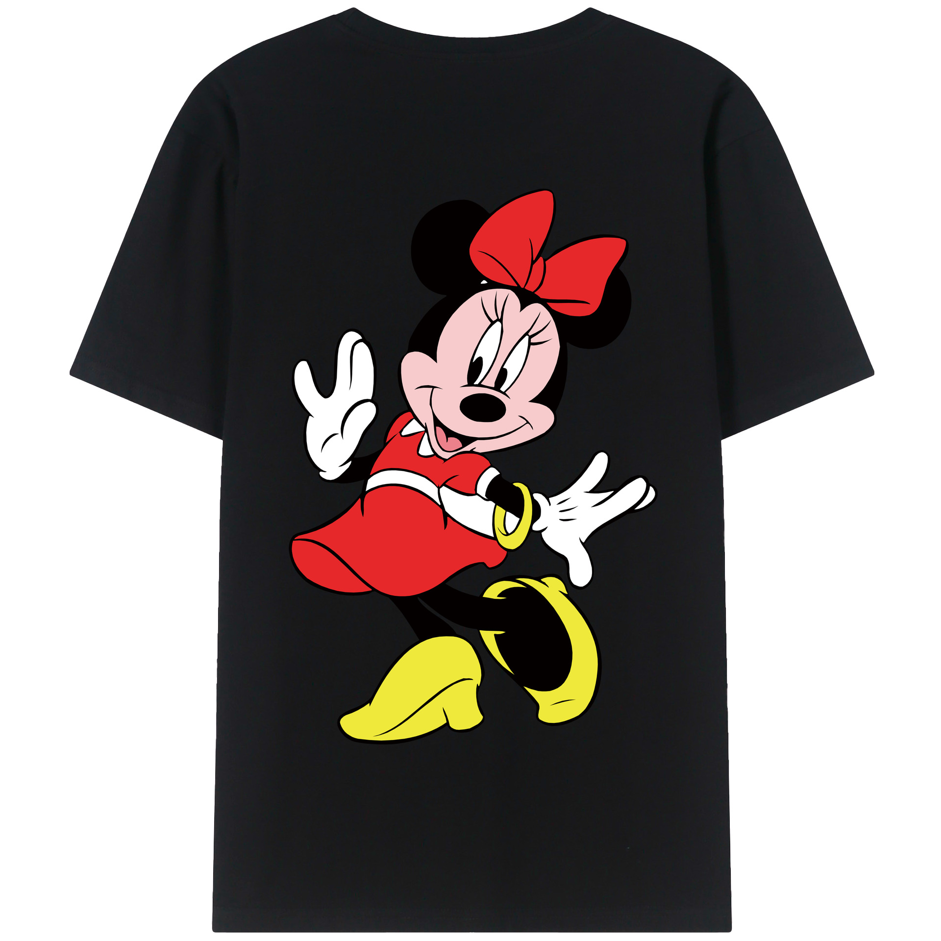 （画像用） ミッキーマウス Mickey Mouse 綿100％半袖Tシャツ（背面プリント）