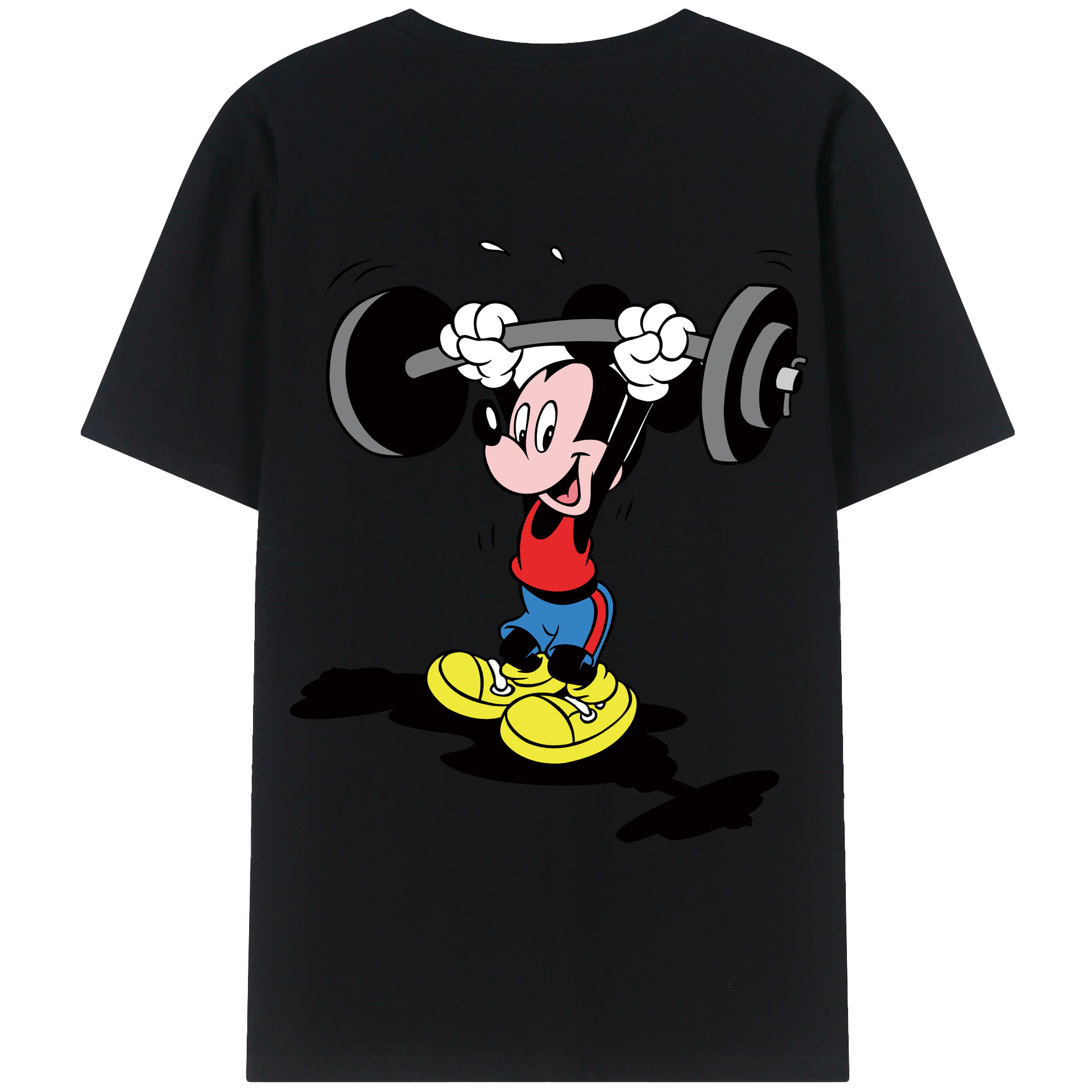 （画像用） ミッキーマウス Mickey Mouse 綿100％半袖Tシャツ（背面プリント）