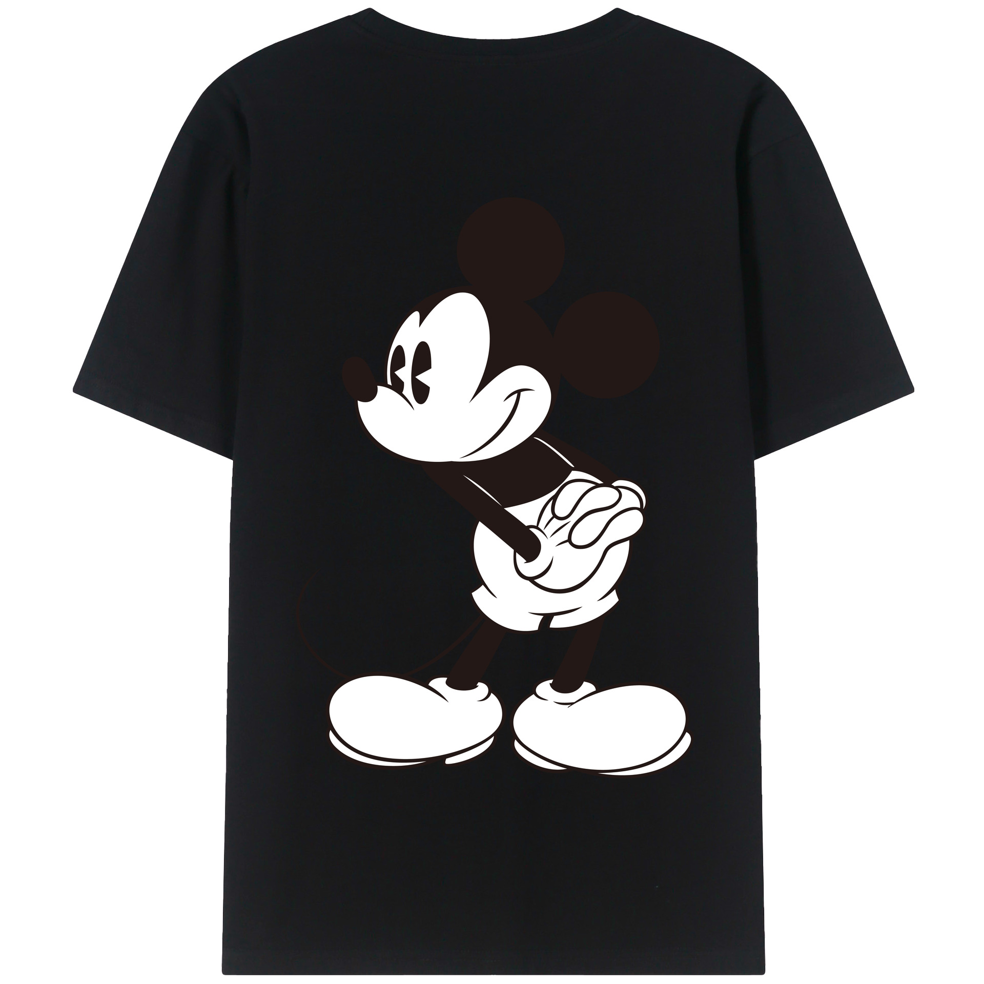 （画像用） ミッキーマウス Mickey Mouse 綿100％半袖Tシャツ（背面プリント）