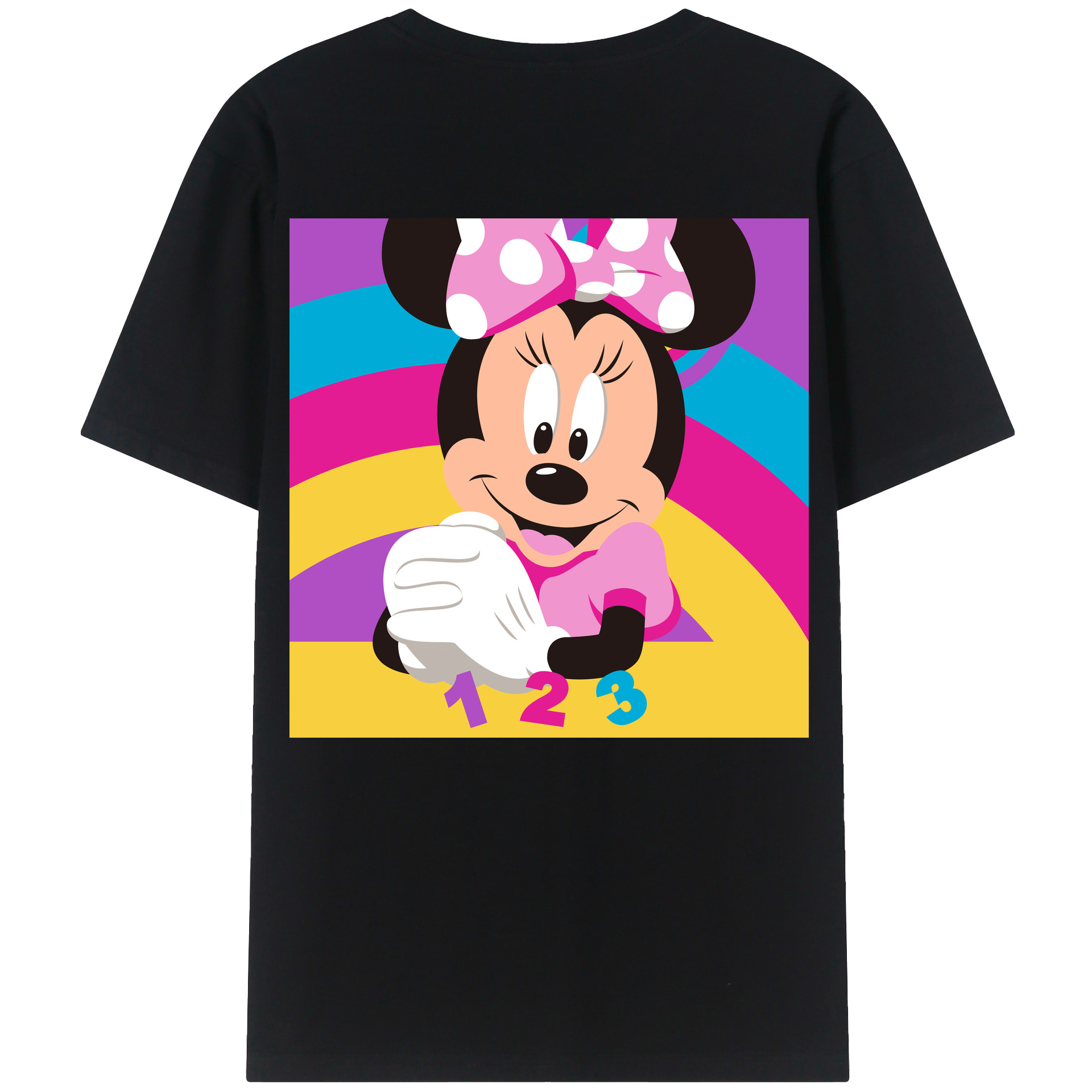 （画像用） ミッキーマウス Mickey Mouse 綿100％半袖Tシャツ（背面プリント）
