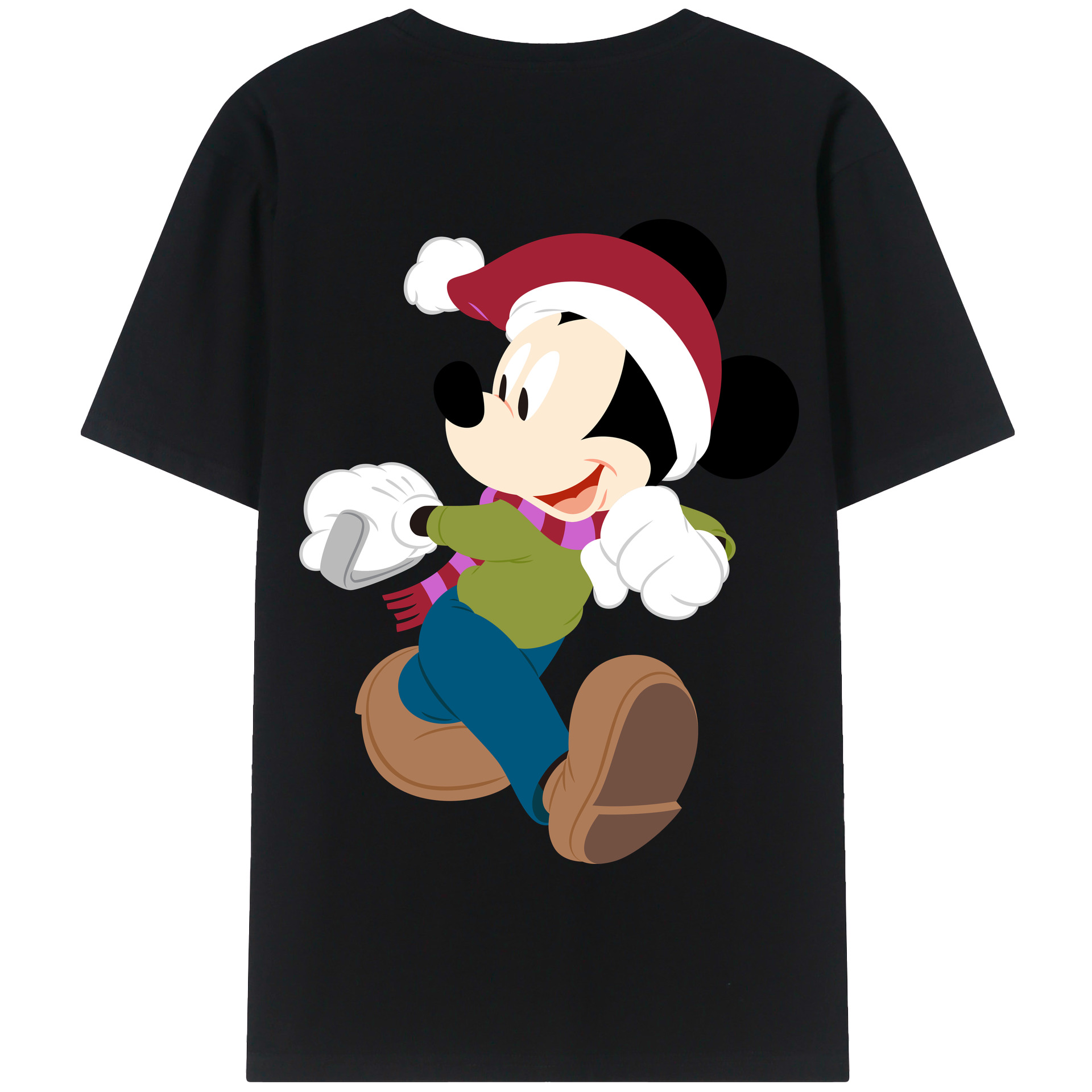 （画像用） ミッキーマウス Mickey Mouse 綿100％半袖Tシャツ（背面プリント）