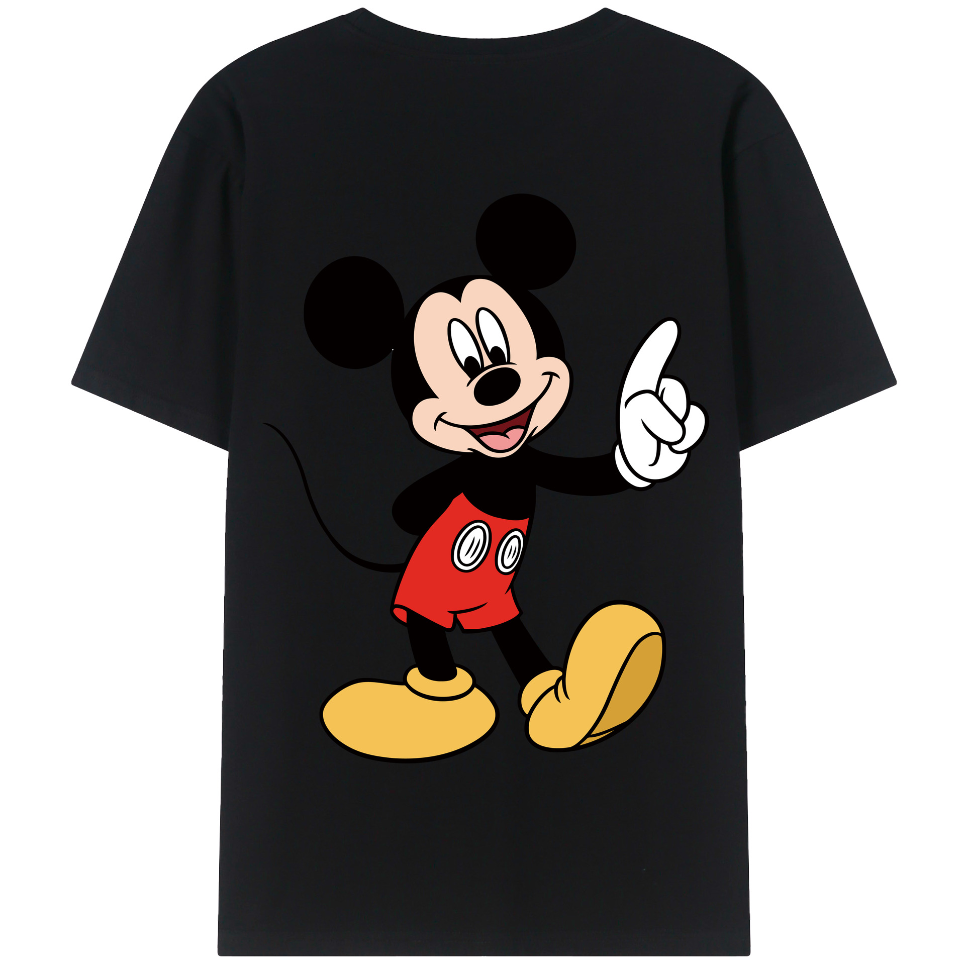 （画像用） ミッキーマウス Mickey Mouse 綿100％半袖Tシャツ（背面プリント）