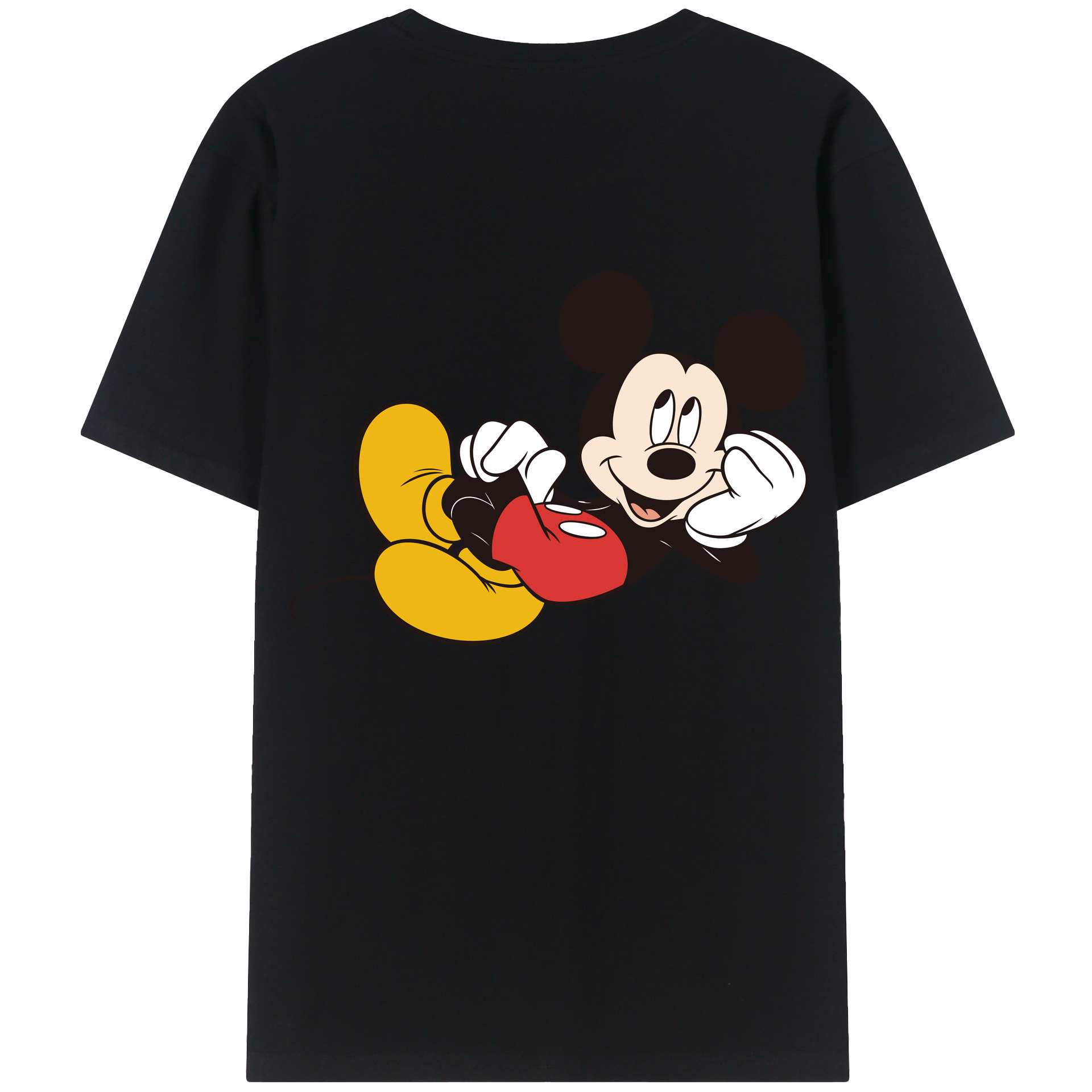 （画像用） ミッキーマウス Mickey Mouse 綿100％半袖Tシャツ（背面プリント）