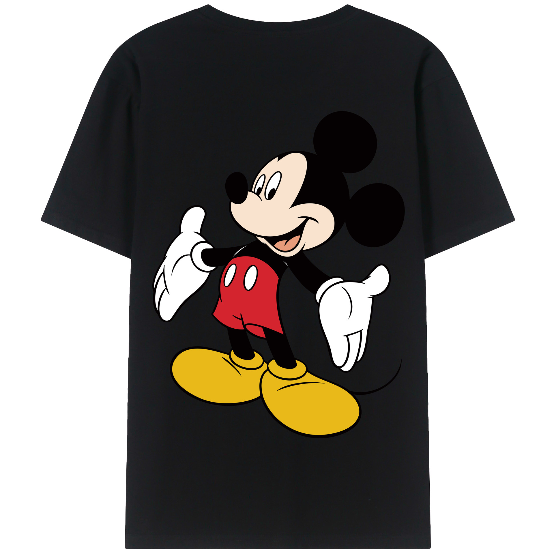 （画像用） ミッキーマウス Mickey Mouse 綿100％半袖Tシャツ（背面プリント）
