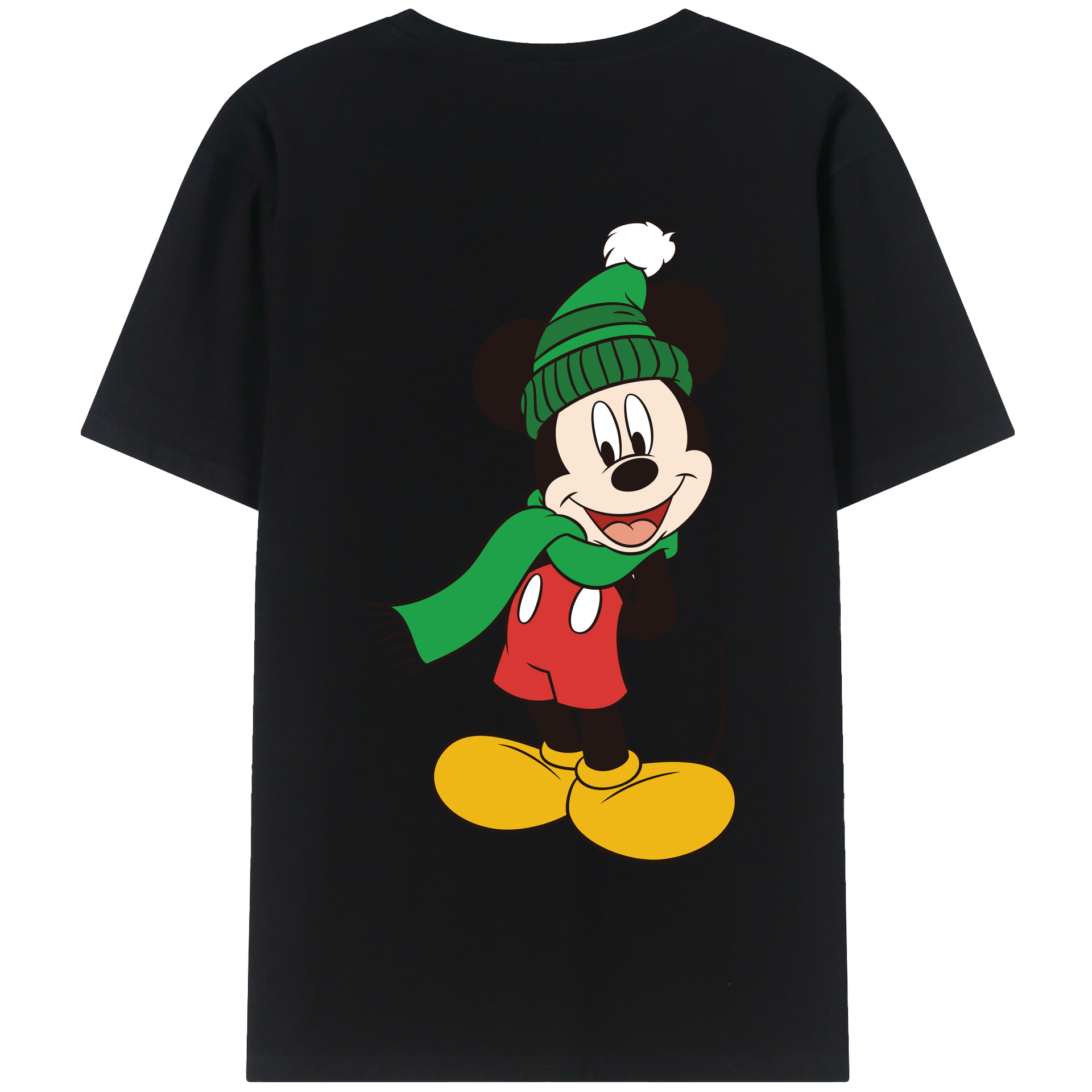 （画像用） ミッキーマウス Mickey Mouse 綿100％半袖Tシャツ（背面プリント）