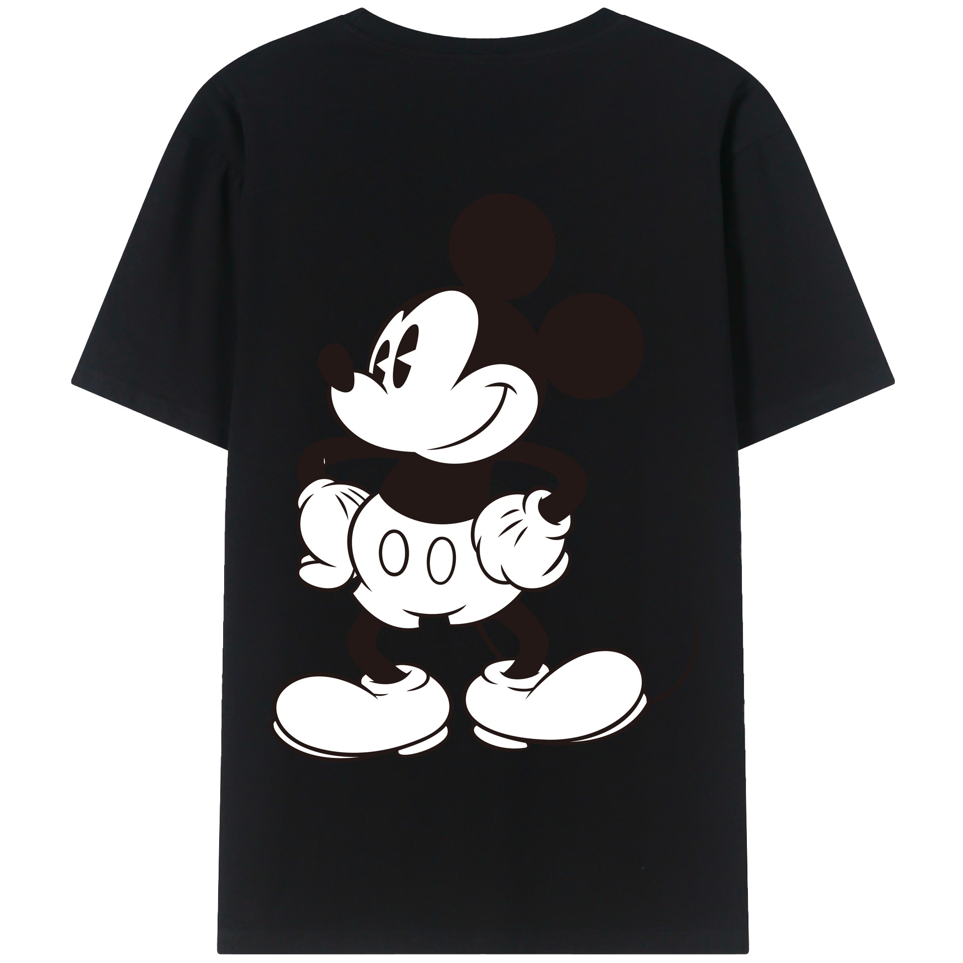 （画像用） ミッキーマウス Mickey Mouse 綿100％半袖Tシャツ（背面プリント）