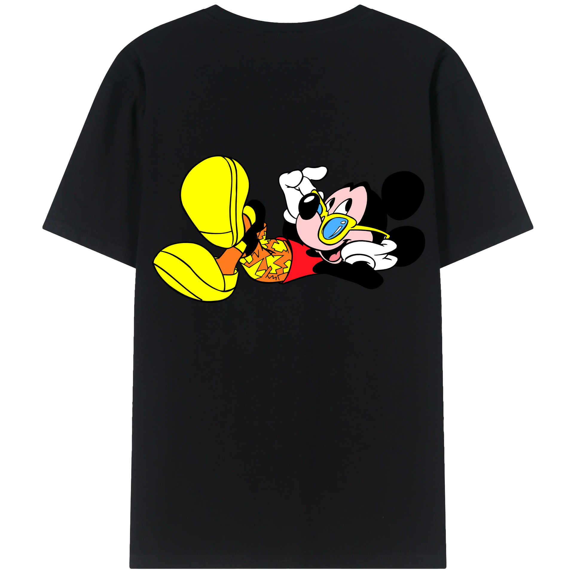 （画像用） ミッキーマウス Mickey Mouse 綿100％半袖Tシャツ（背面プリント）