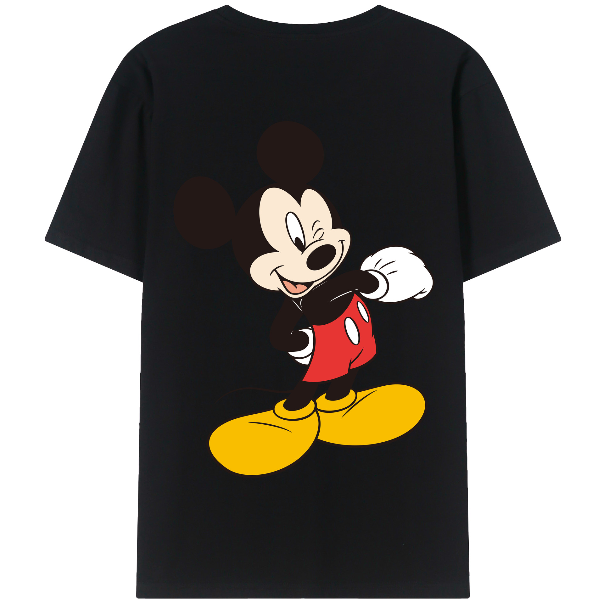 （画像用） ミッキーマウス Mickey Mouse 綿100％半袖Tシャツ（背面プリント）
