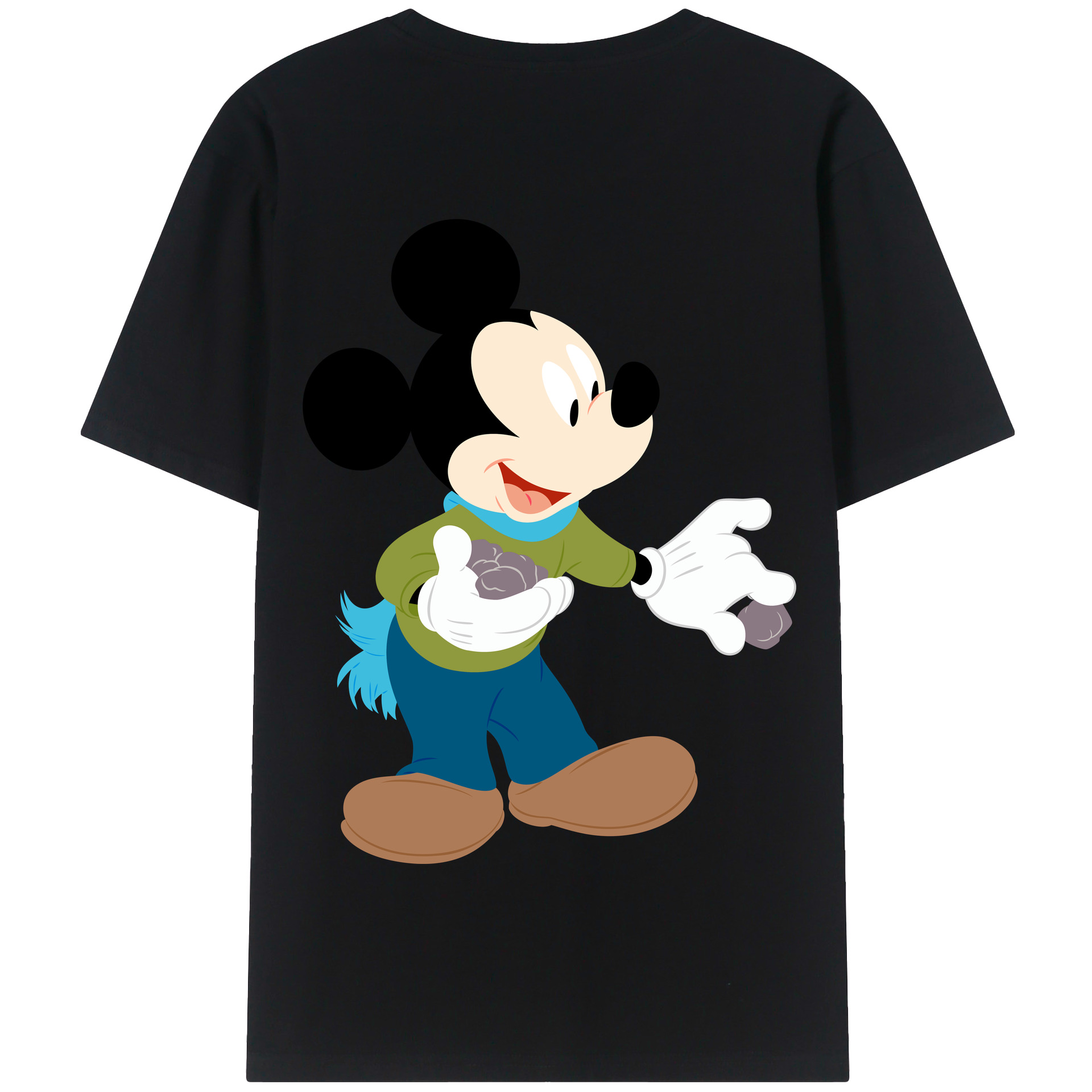 （画像用） ミッキーマウス Mickey Mouse 綿100％半袖Tシャツ（背面プリント）