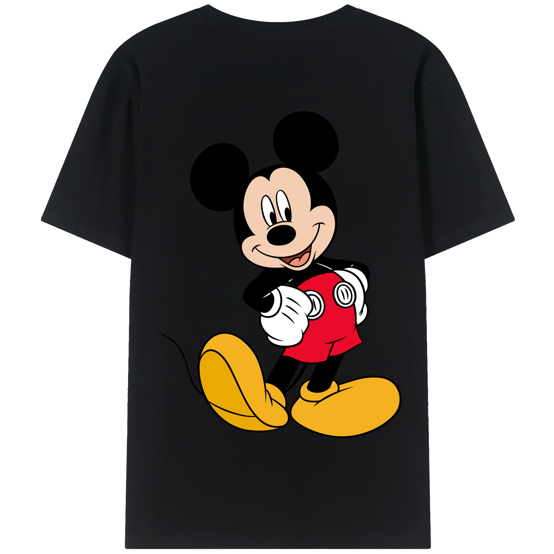 （画像用） ミッキーマウス Mickey Mouse 綿100％半袖Tシャツ（背面プリント）