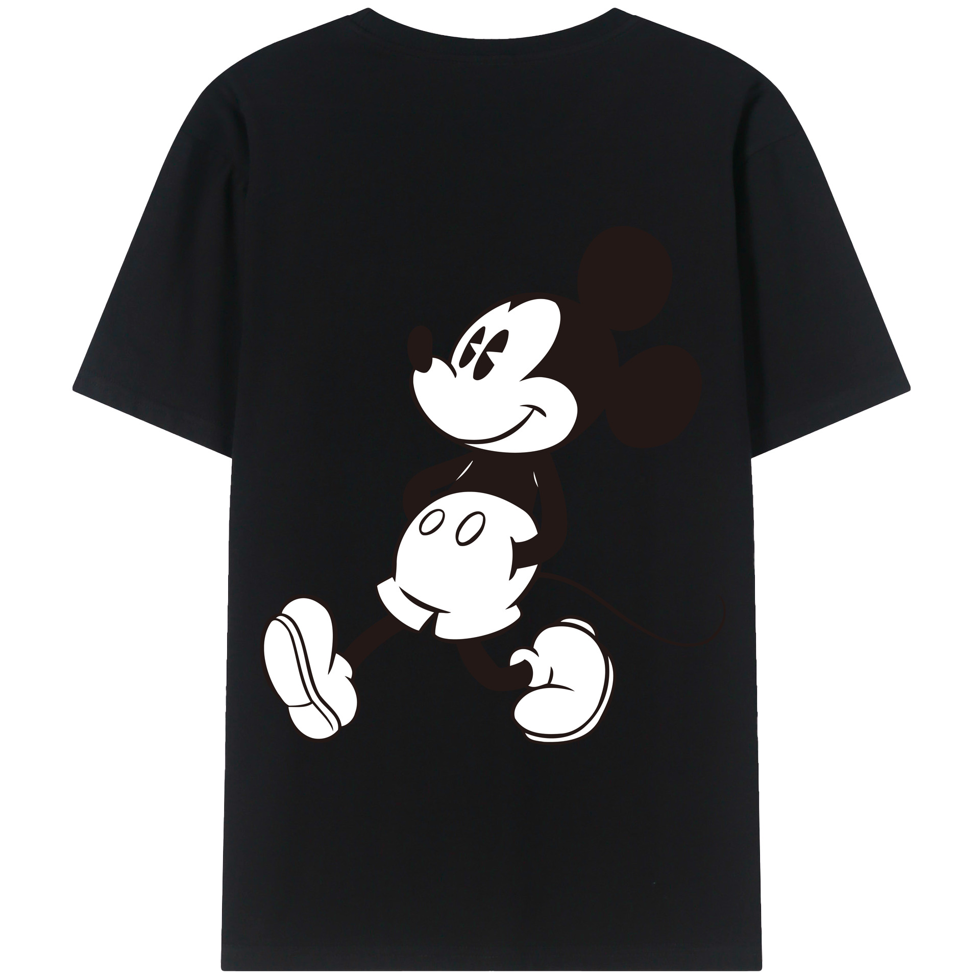 （画像用） ミッキーマウス Mickey Mouse 綿100％半袖Tシャツ（背面プリント）