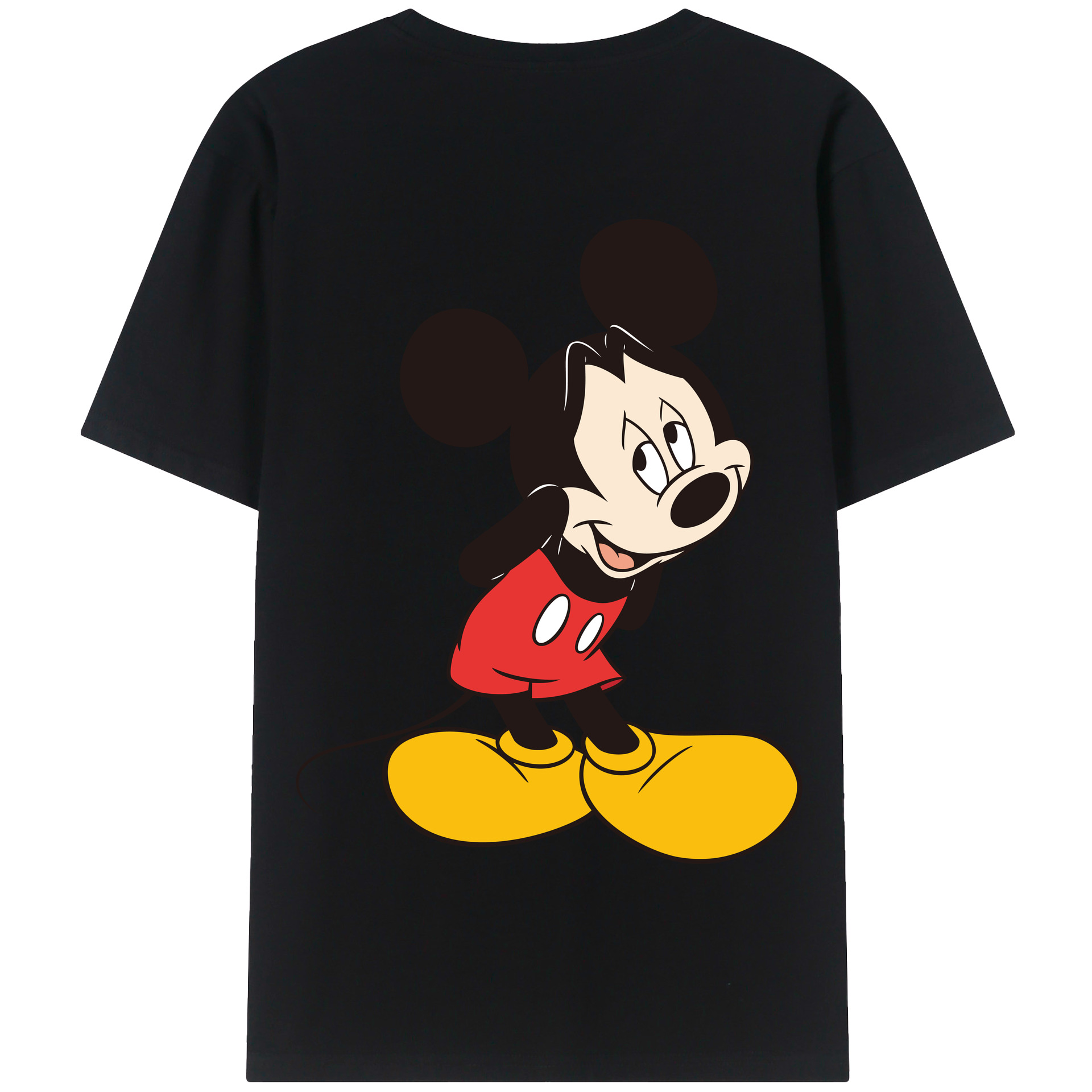（画像用） ミッキーマウス Mickey Mouse 綿100％半袖Tシャツ（背面プリント）