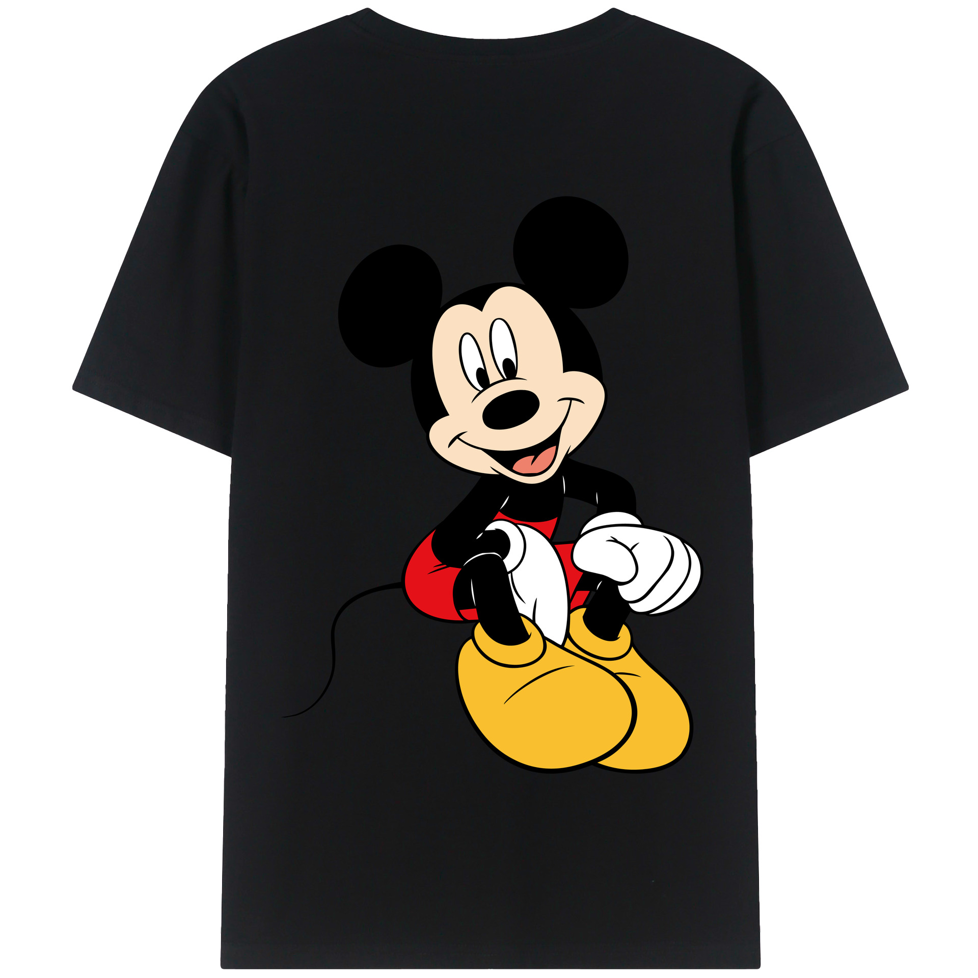 （画像用） ミッキーマウス Mickey Mouse 綿100％半袖Tシャツ（背面プリント）