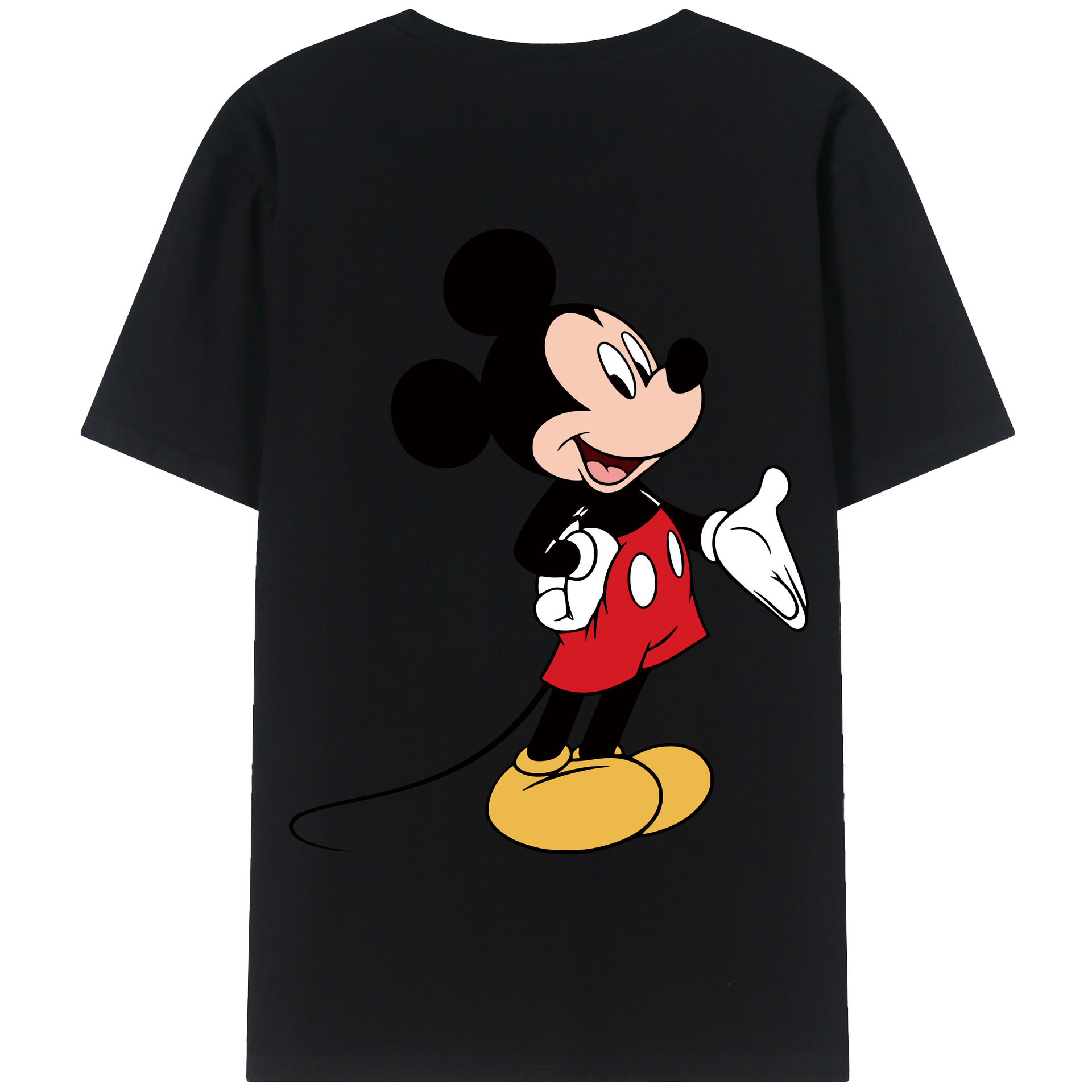 （画像用） ミッキーマウス Mickey Mouse 綿100％半袖Tシャツ（背面プリント）