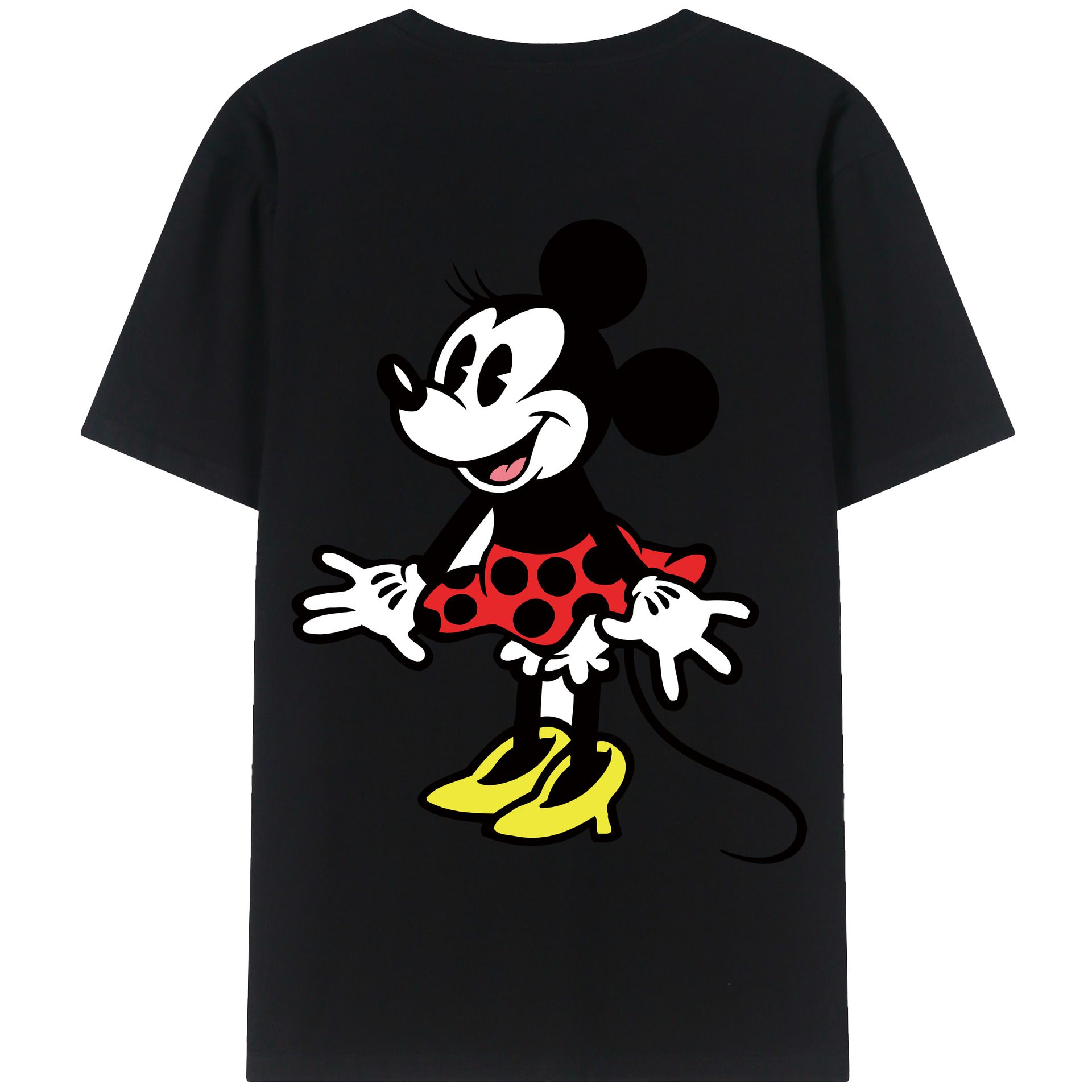 （画像用） ミッキーマウス Mickey Mouse 綿100％半袖Tシャツ（背面プリント）
