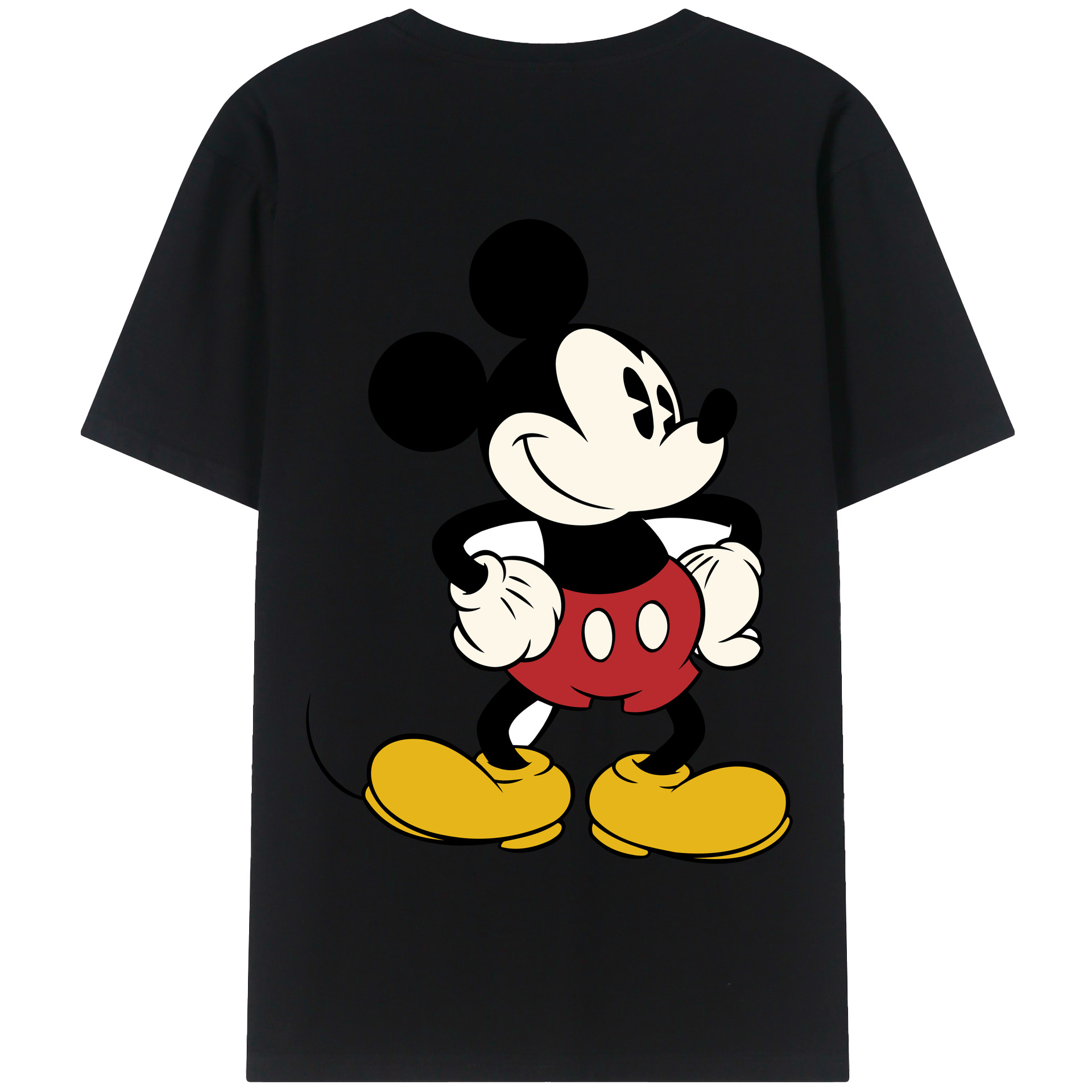 （画像用） ミッキーマウス Mickey Mouse 綿100％半袖Tシャツ（背面プリント）