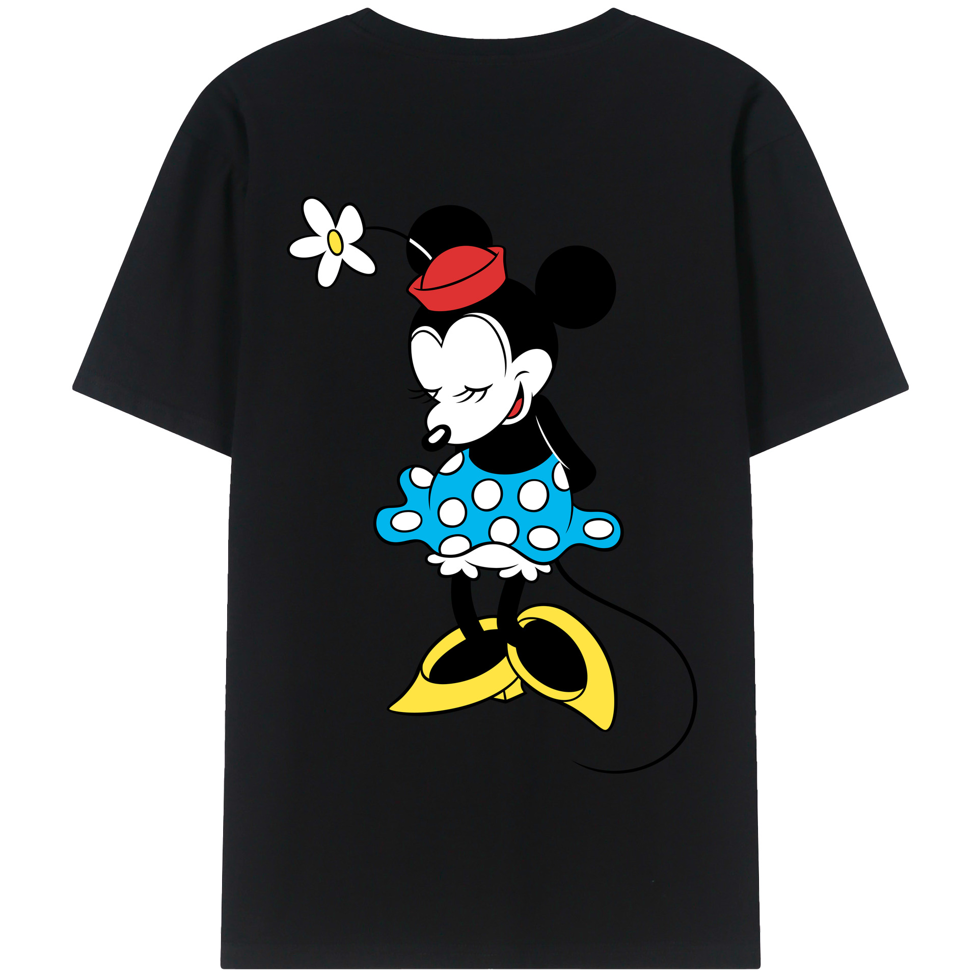 （画像用） ミッキーマウス Mickey Mouse 綿100％半袖Tシャツ（背面プリント）