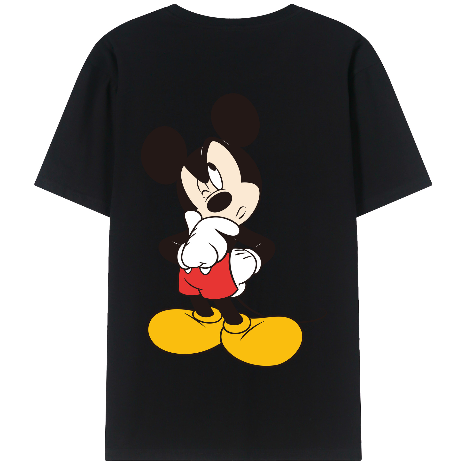 （画像用） ミッキーマウス Mickey Mouse 綿100％半袖Tシャツ（背面プリント）