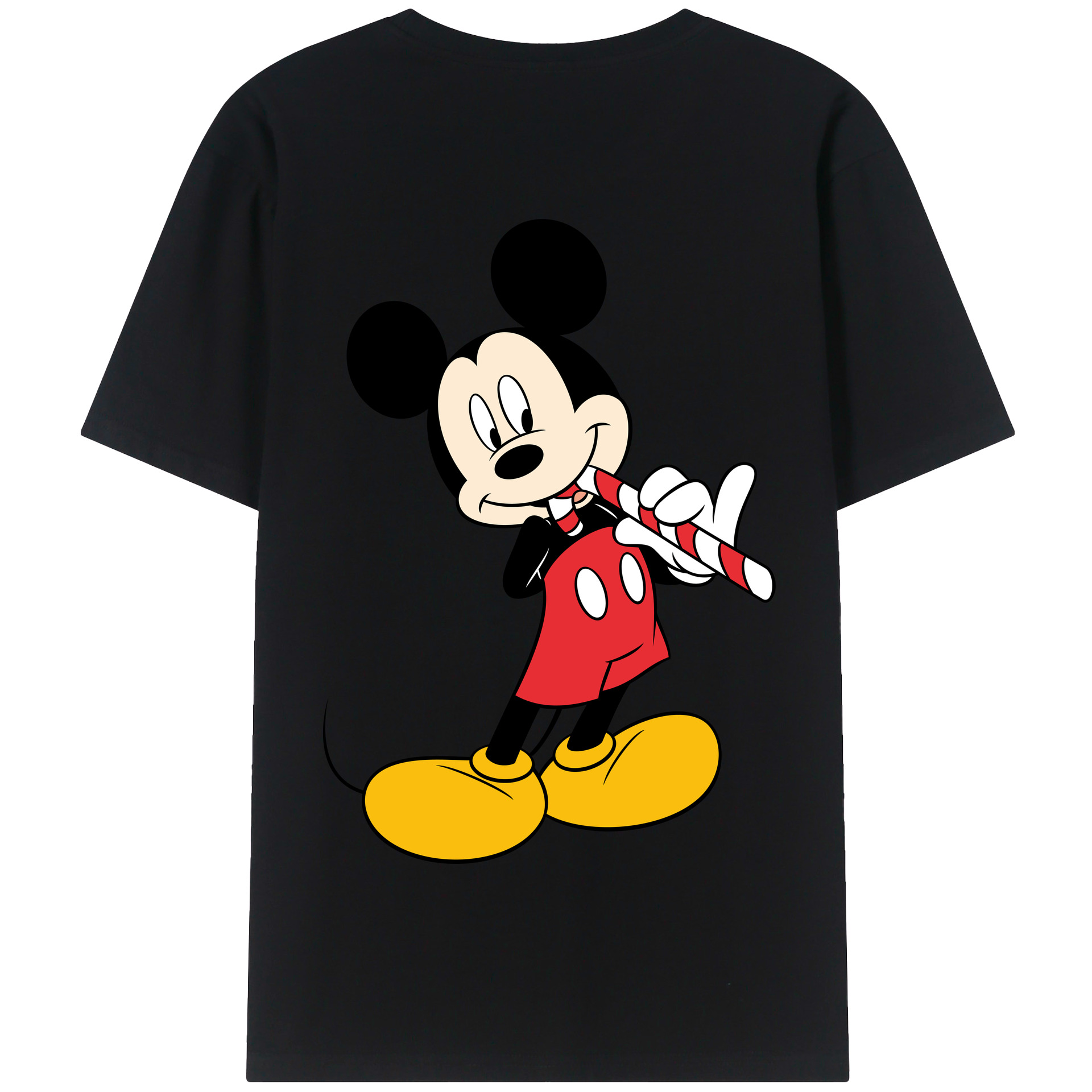 （画像用） ミッキーマウス Mickey Mouse 綿100％半袖Tシャツ（背面プリント）