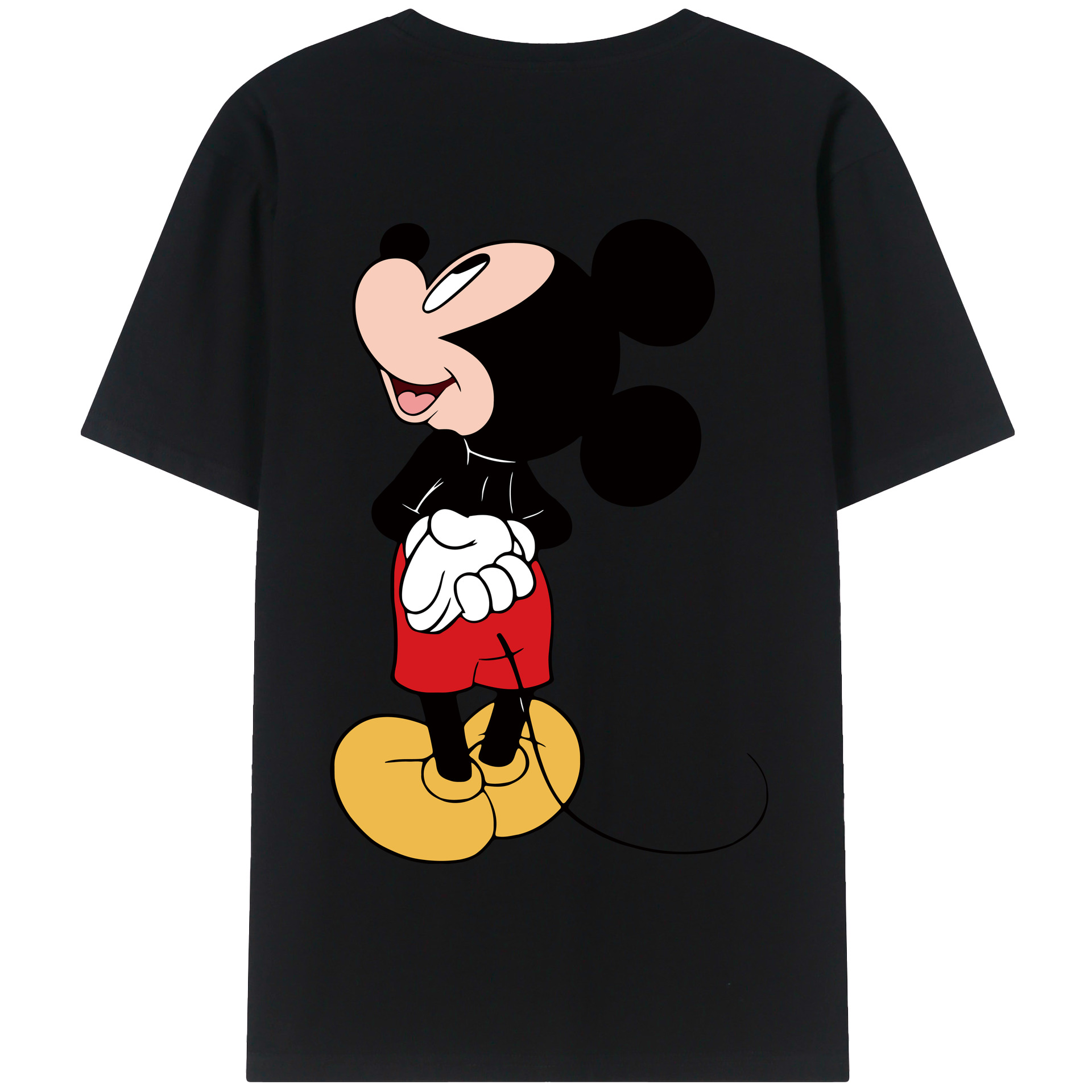 （画像用） ミッキーマウス Mickey Mouse 綿100％半袖Tシャツ（背面プリント）