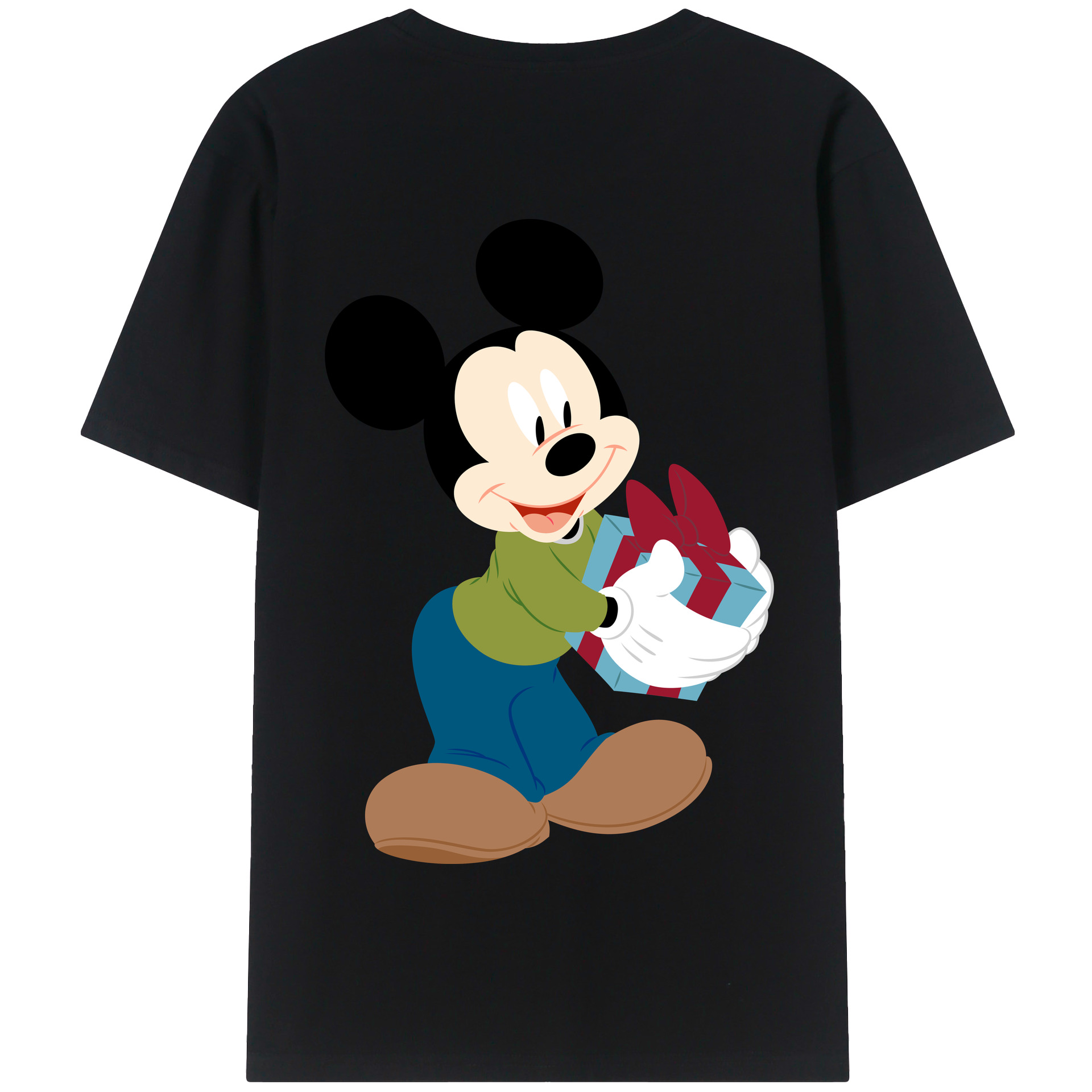 （画像用） ミッキーマウス Mickey Mouse 綿100％半袖Tシャツ（背面プリント）