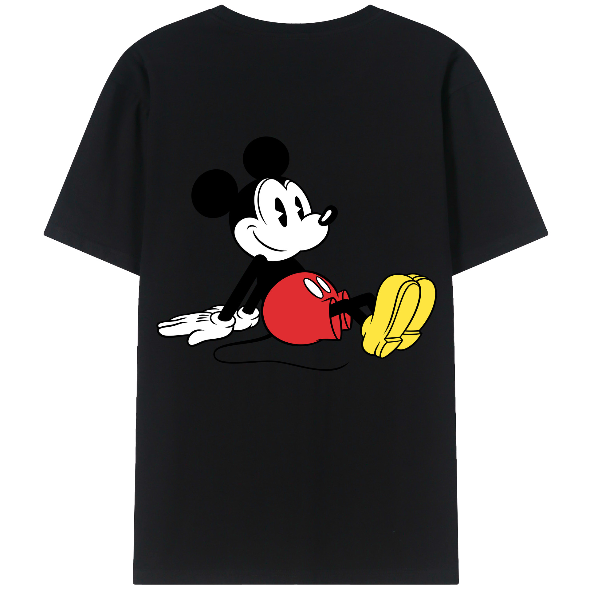 （画像用） ミッキーマウス Mickey Mouse 綿100％半袖Tシャツ（背面プリント）